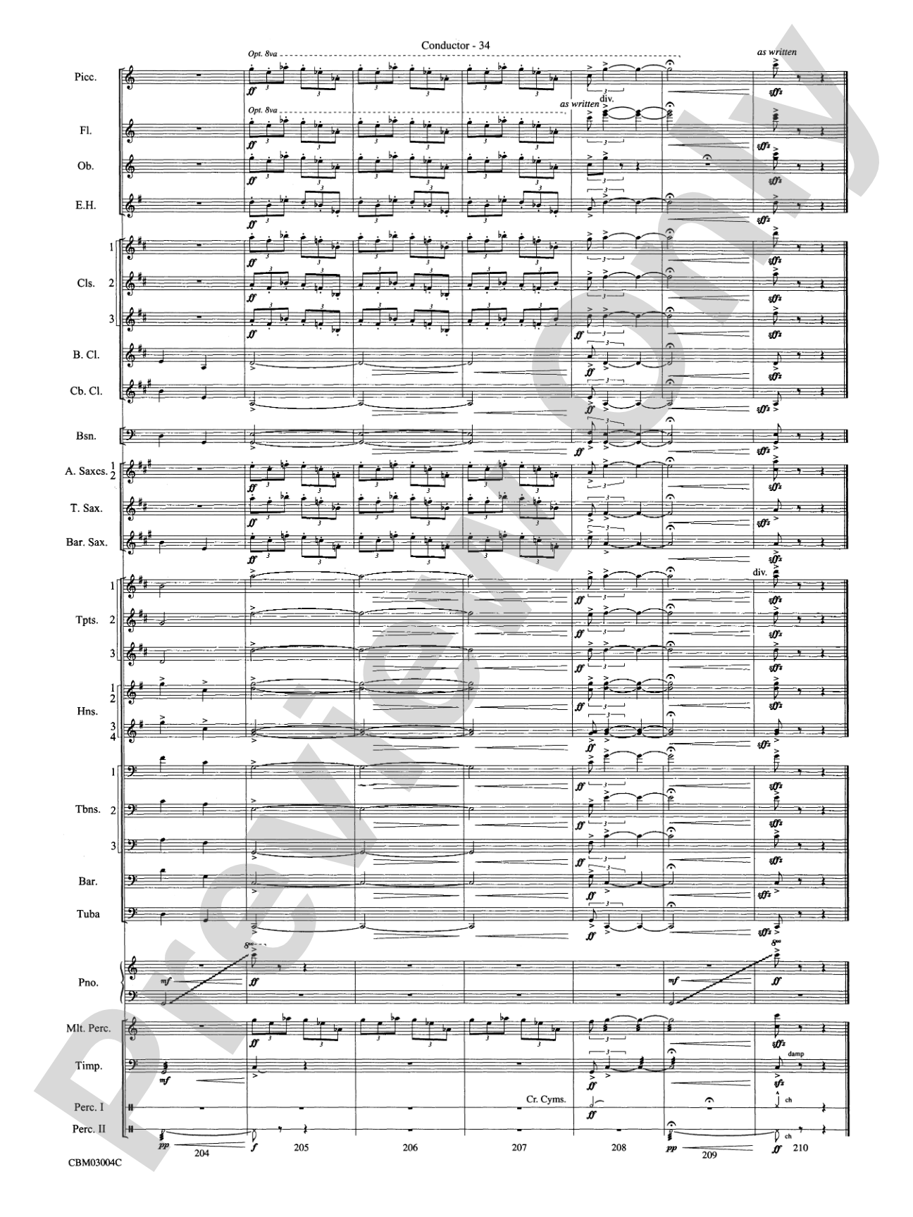 Harry Potter and the Chamber of Secrets, Symphonic Suite from: Concert Band Conductor Score & Parts