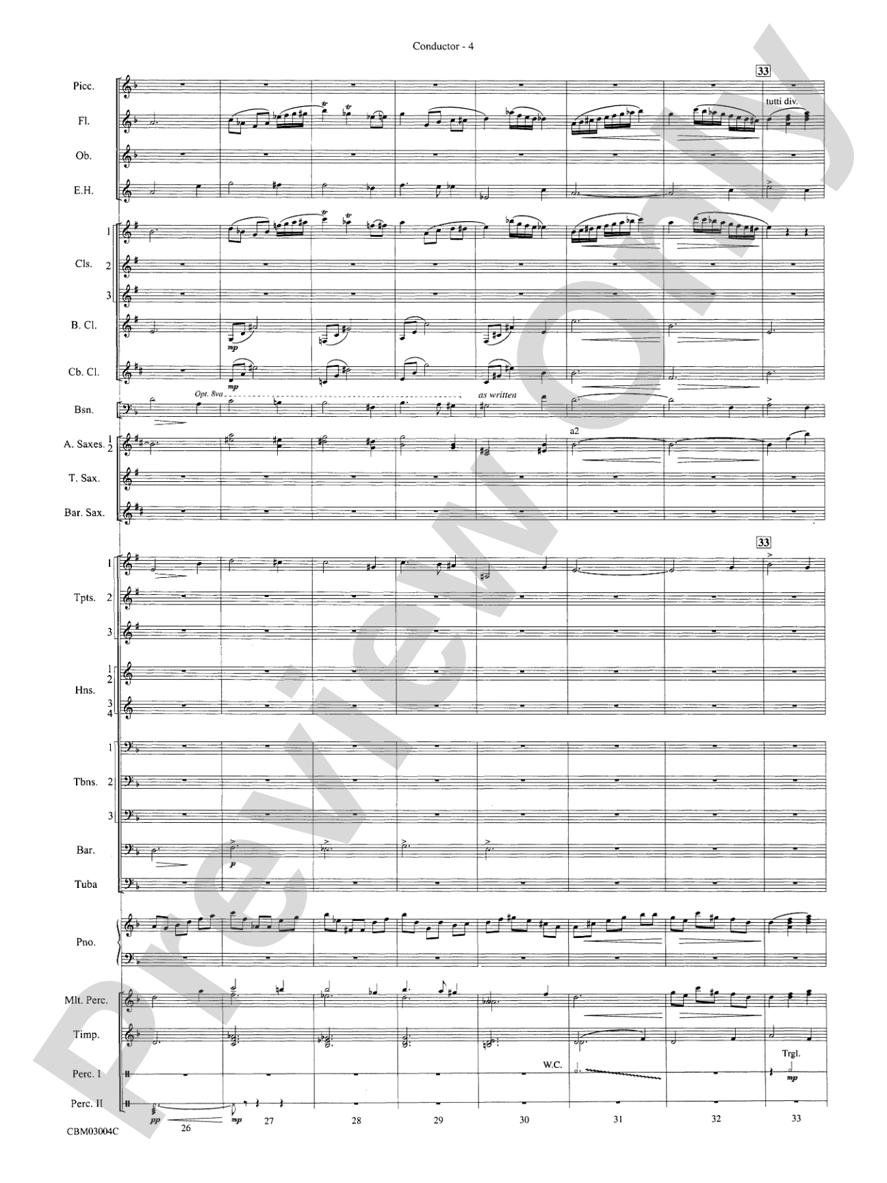 Harry Potter and the Chamber of Secrets, Symphonic Suite from: Concert Band Conductor Score & Parts