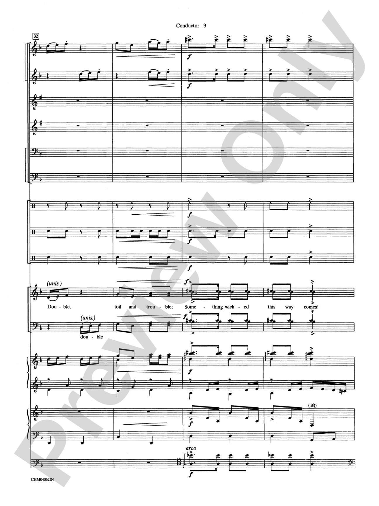 Double Trouble (from Harry Potter and the Prisoner of Azkaban): Choral Instrumental Parts