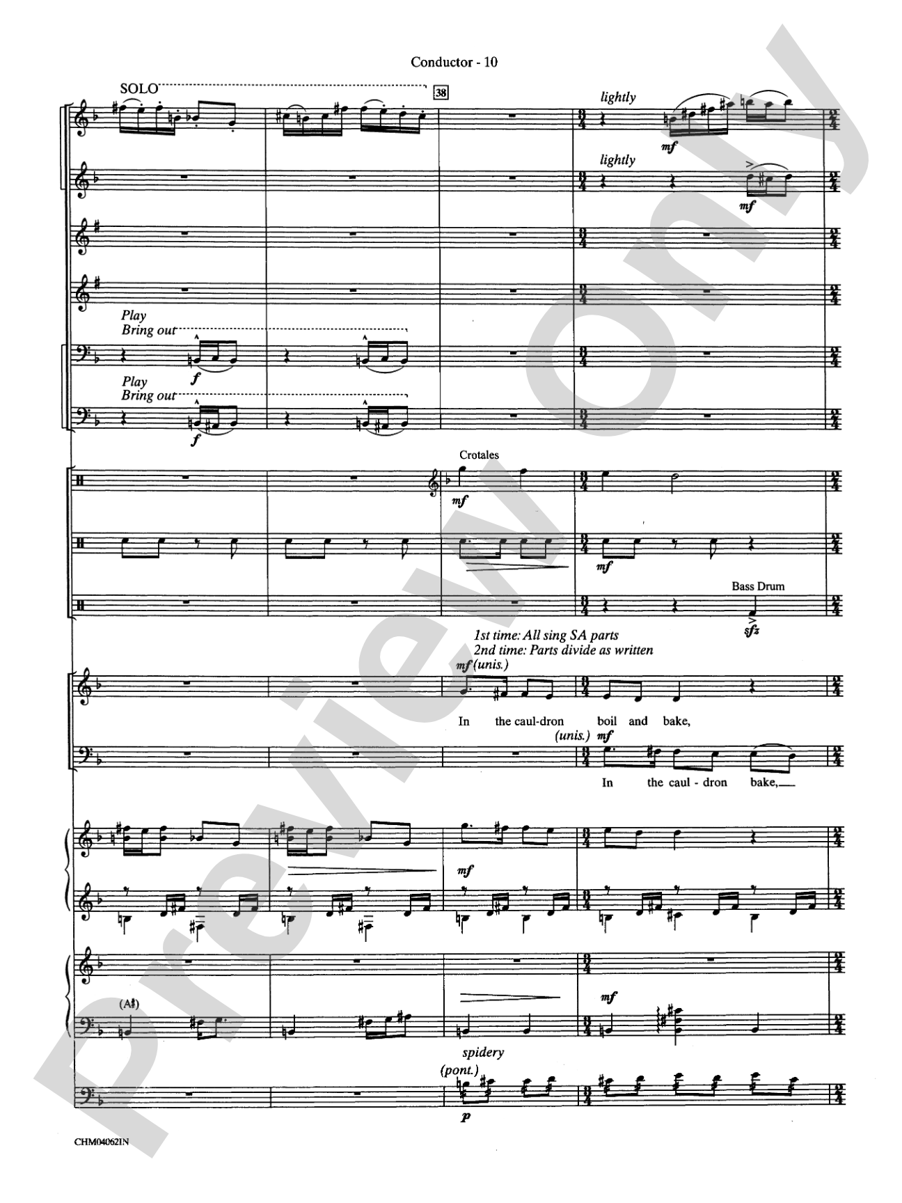 Double Trouble (from Harry Potter and the Prisoner of Azkaban): Choral Instrumental Parts