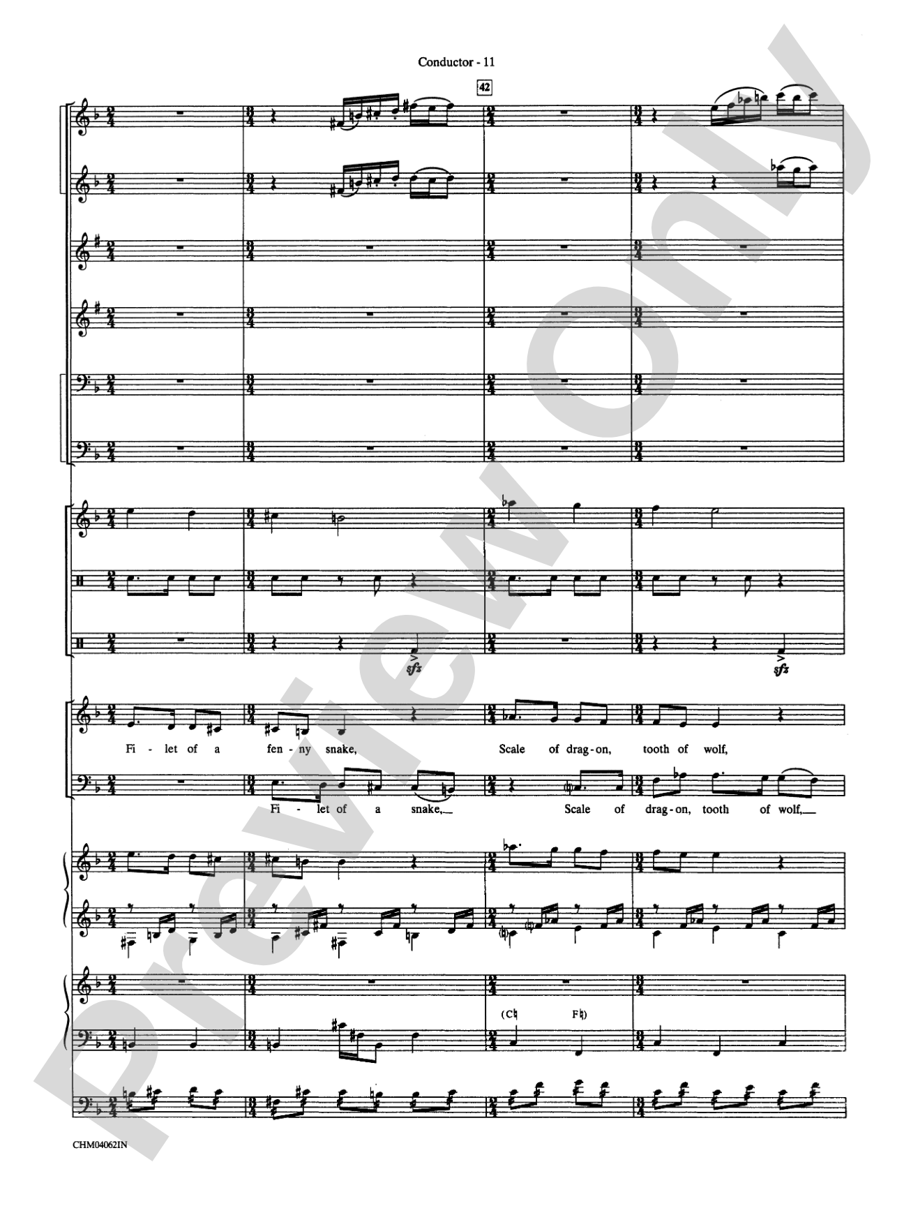 Double Trouble (from Harry Potter and the Prisoner of Azkaban): Choral Instrumental Parts