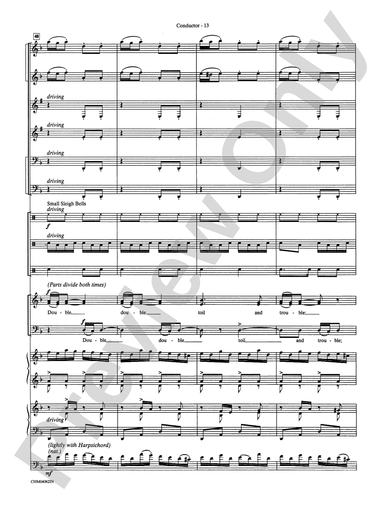 Double Trouble (from Harry Potter and the Prisoner of Azkaban): Choral Instrumental Parts