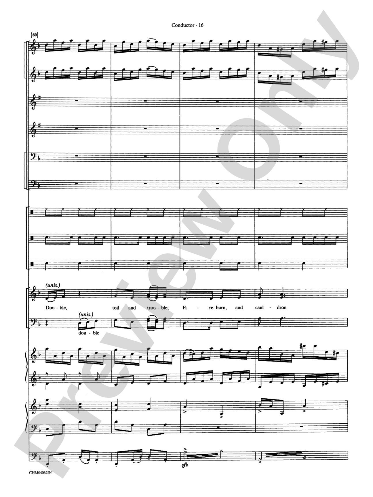 Double Trouble (from Harry Potter and the Prisoner of Azkaban): Choral Instrumental Parts