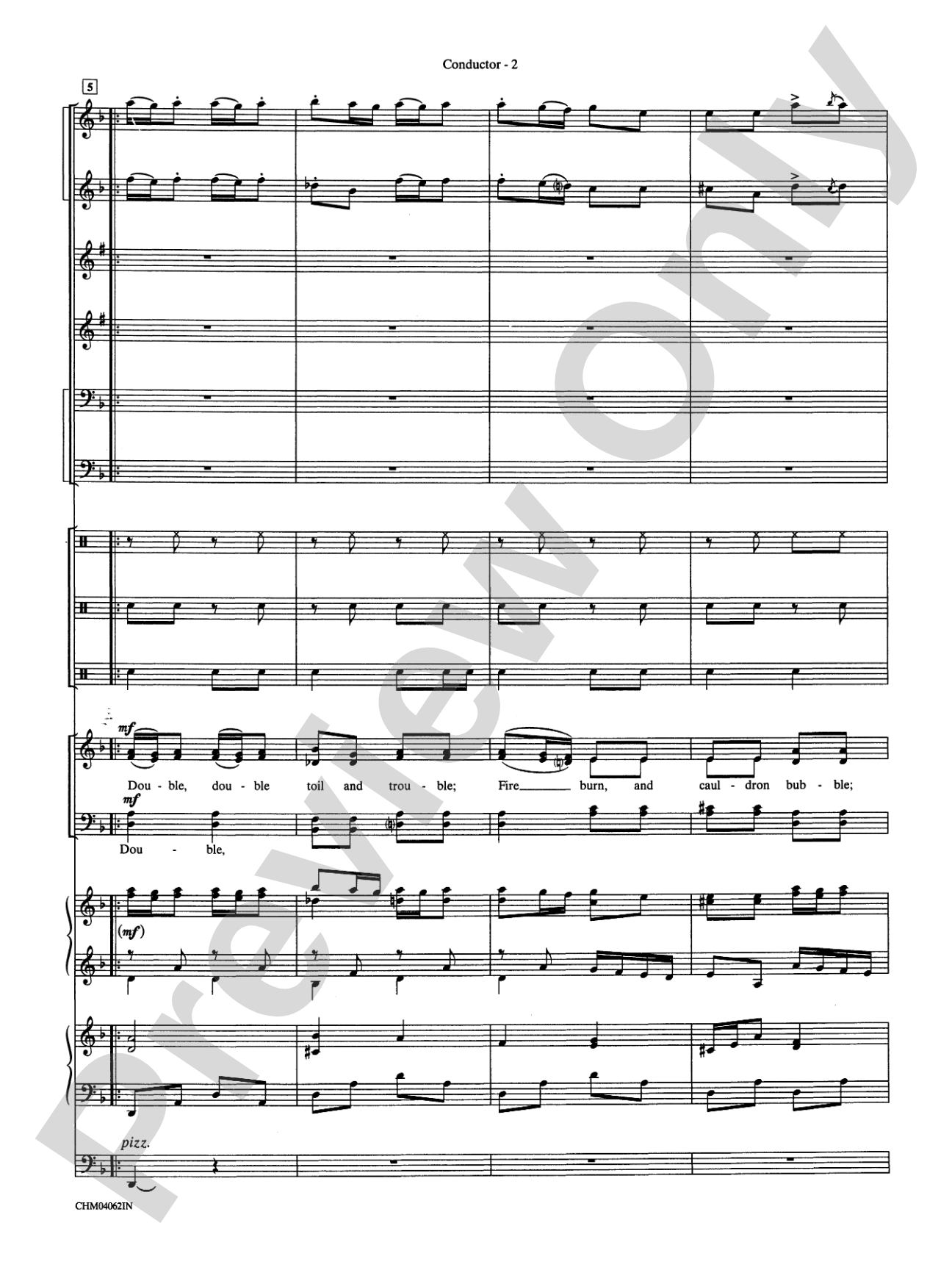 Double Trouble (from Harry Potter and the Prisoner of Azkaban): Choral Instrumental Parts
