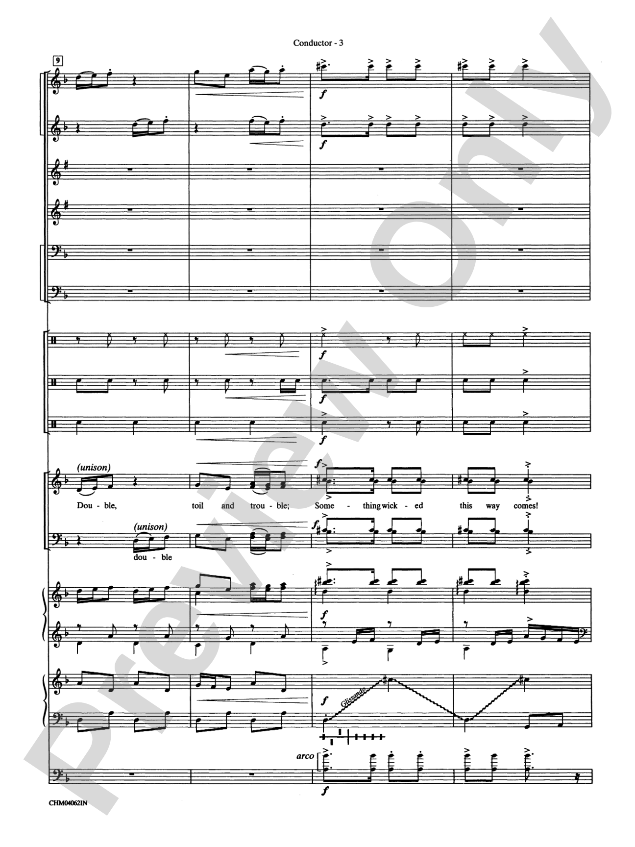 Double Trouble (from Harry Potter and the Prisoner of Azkaban): Choral Instrumental Parts