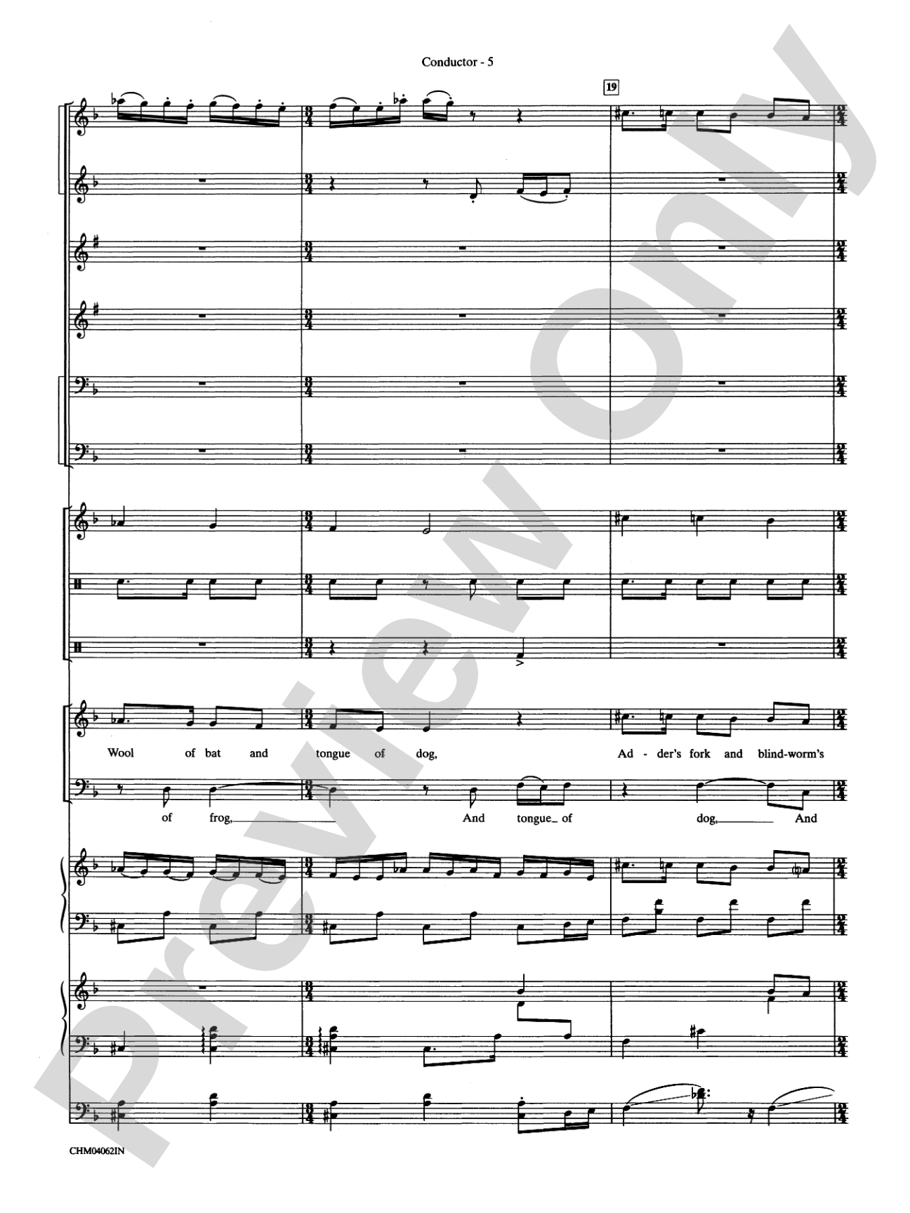Double Trouble (from Harry Potter and the Prisoner of Azkaban): Choral Instrumental Parts