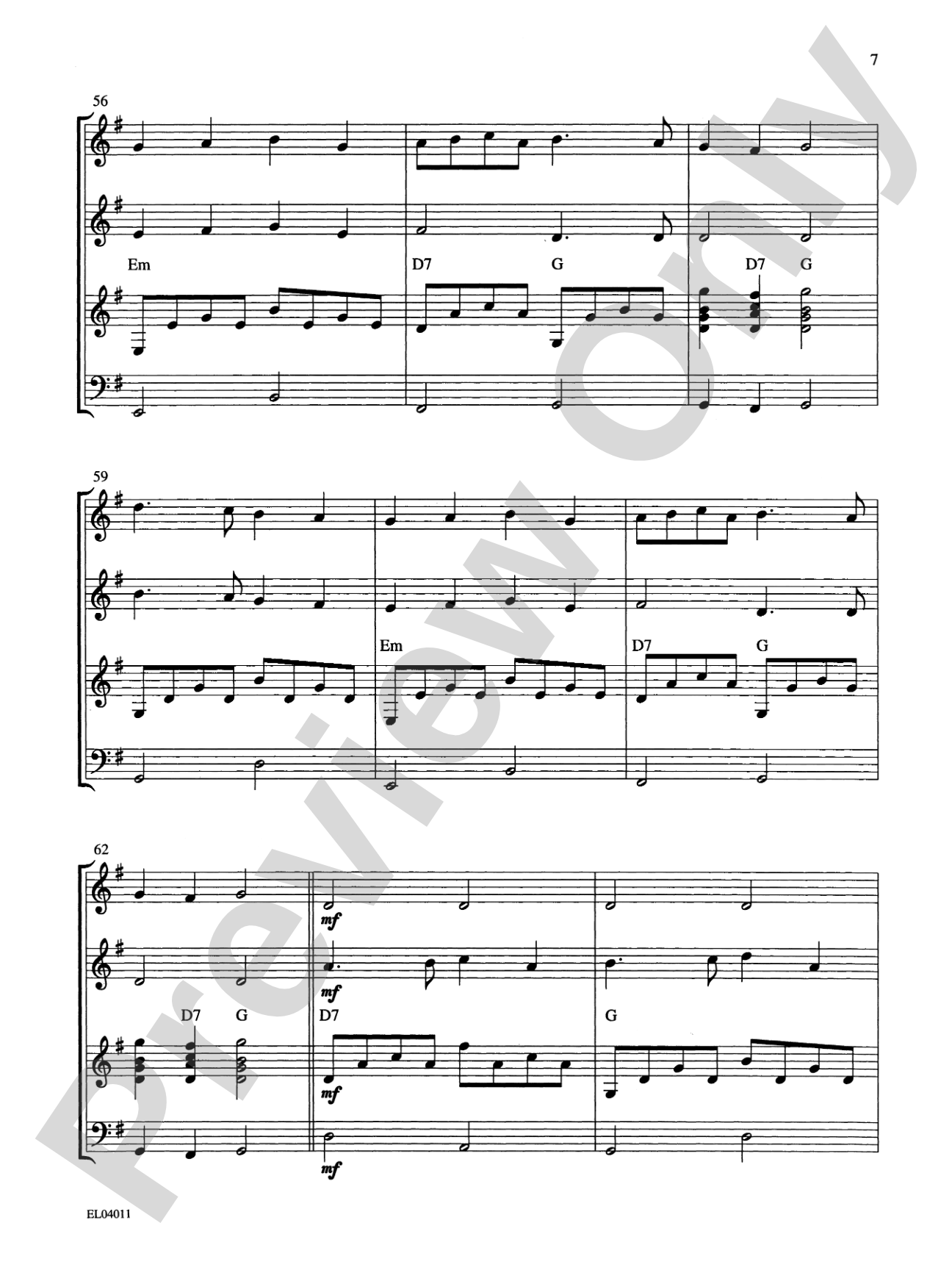 21st Century Guitar Ensemble Series: Christmas Medley: Guitar Score & Parts