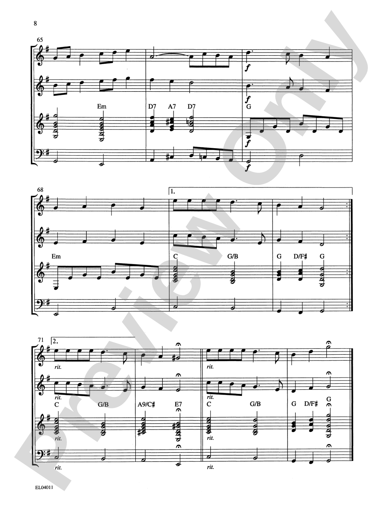 21st Century Guitar Ensemble Series: Christmas Medley: Guitar Score & Parts