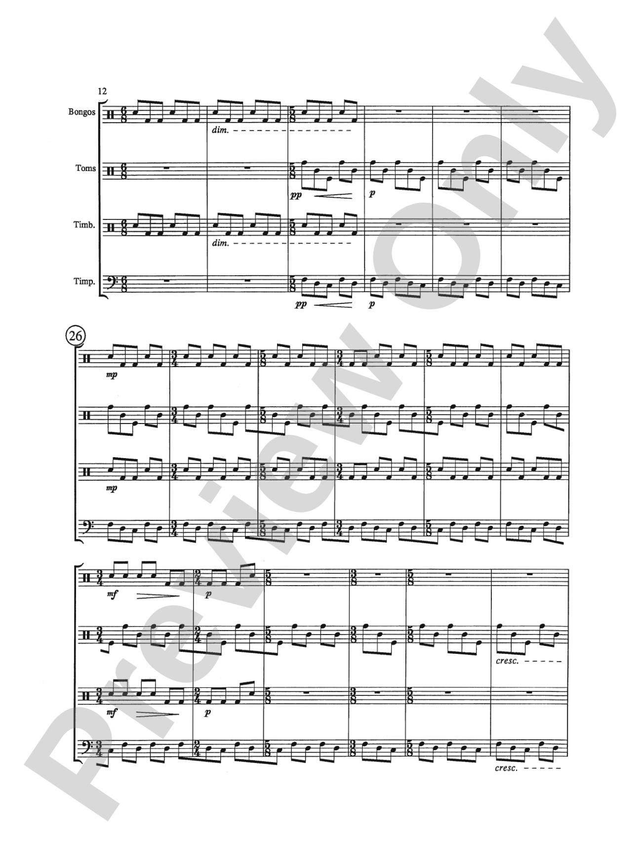 Triptych: Percussion Ensemble Book