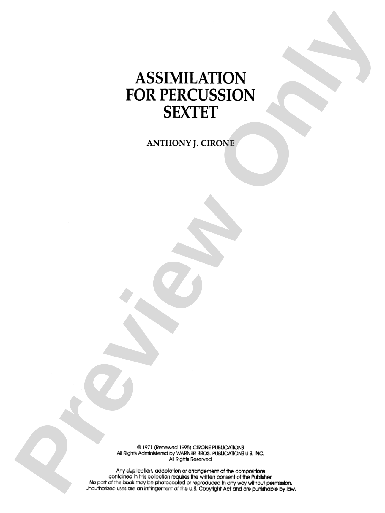 Assimilation: Percussion Ensemble