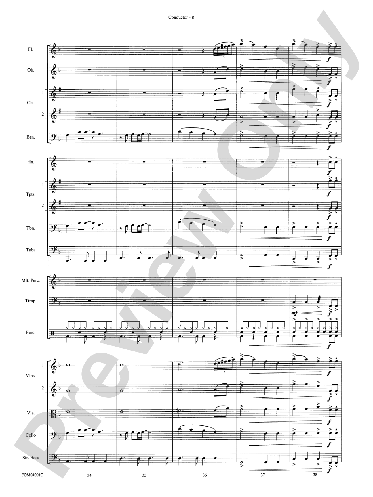 Celebration: Full Orchestra Conductor Score & Parts