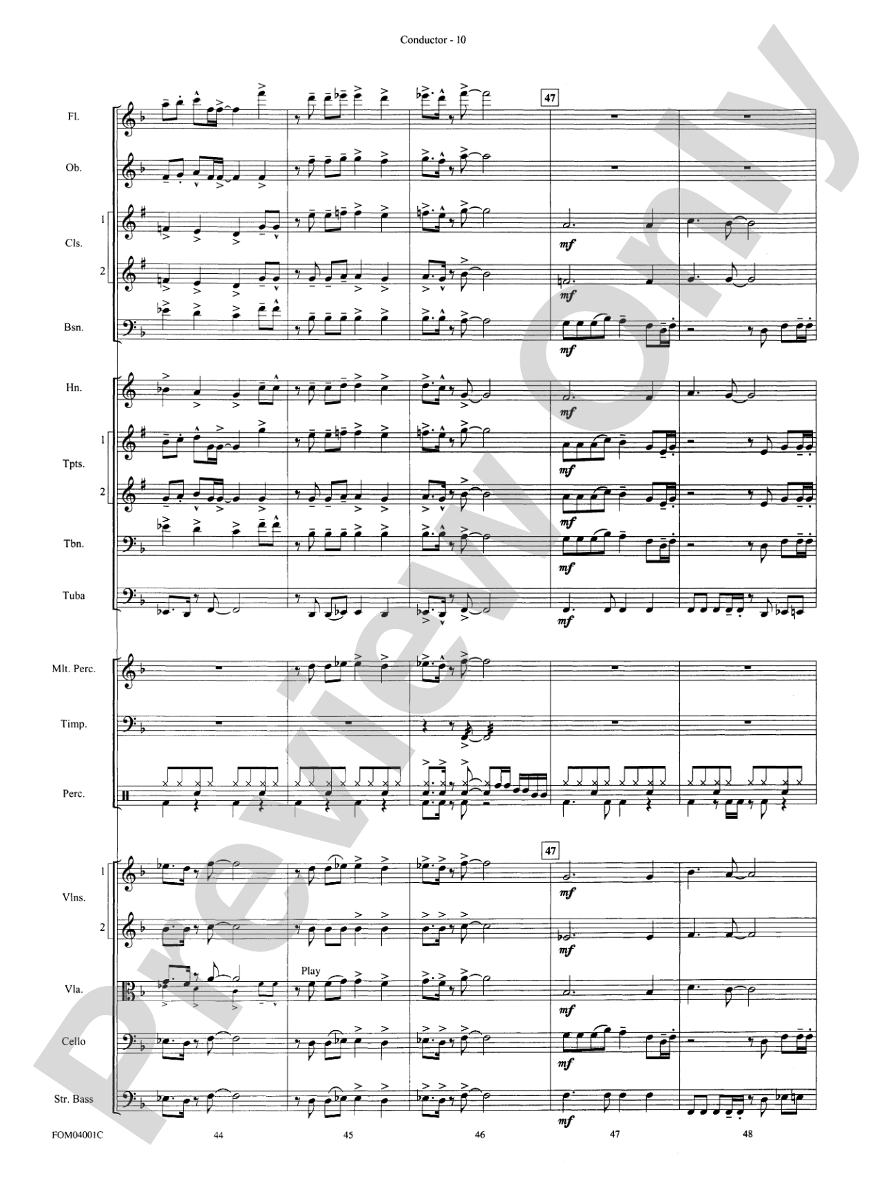 Celebration: Full Orchestra Conductor Score & Parts