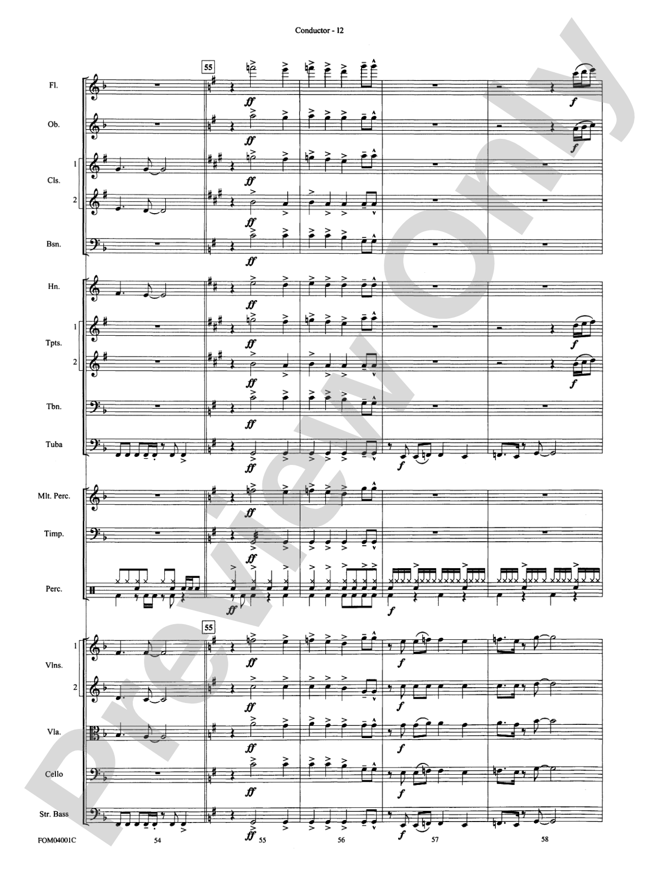 Celebration: Full Orchestra Conductor Score & Parts
