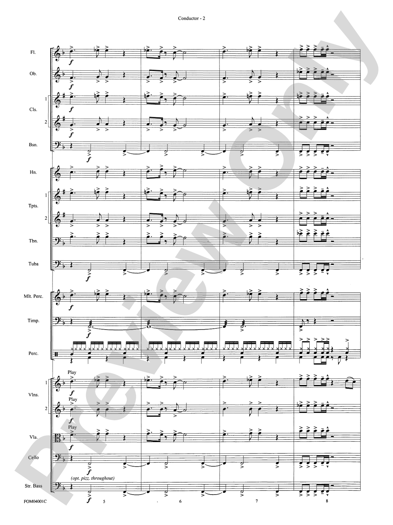 Celebration: Full Orchestra Conductor Score & Parts