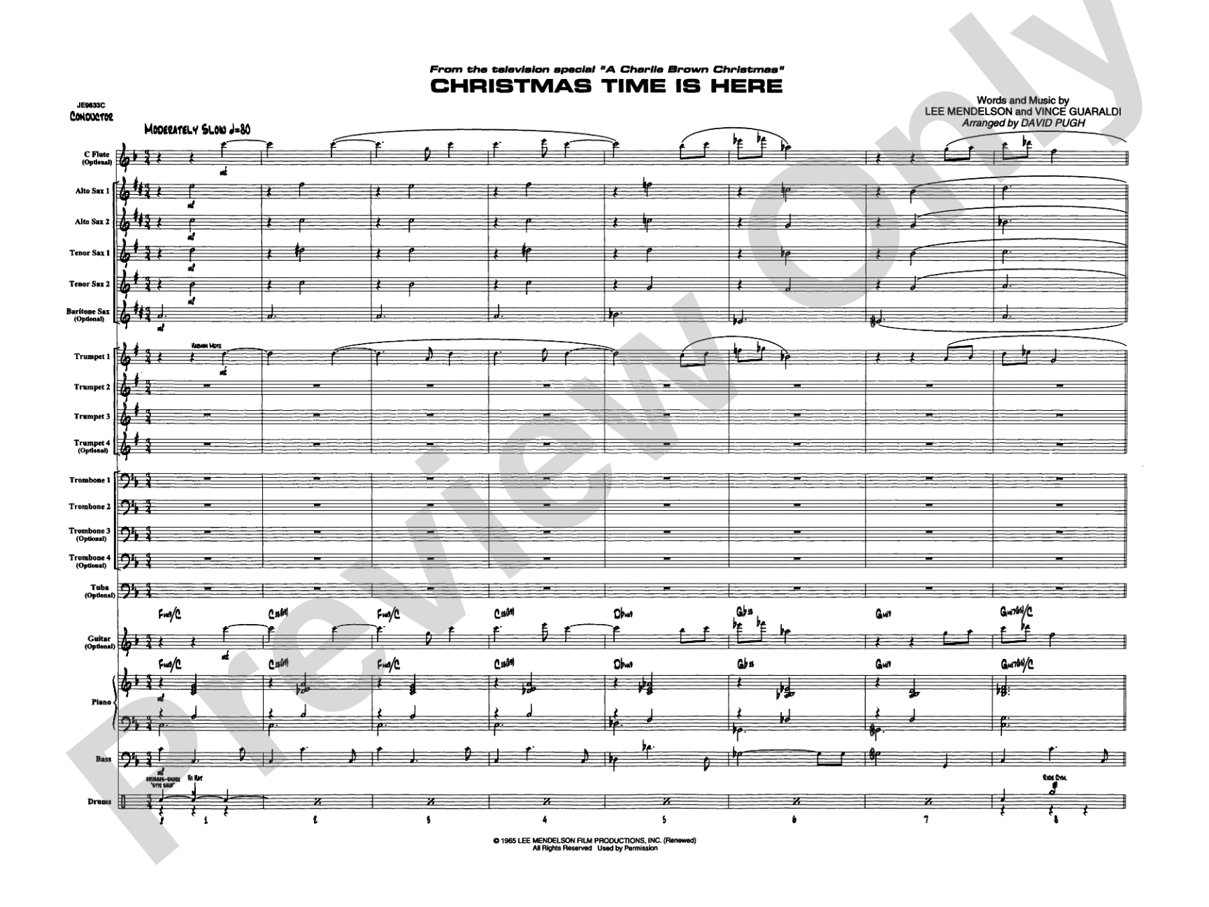 Christmas Time Is Here: Score