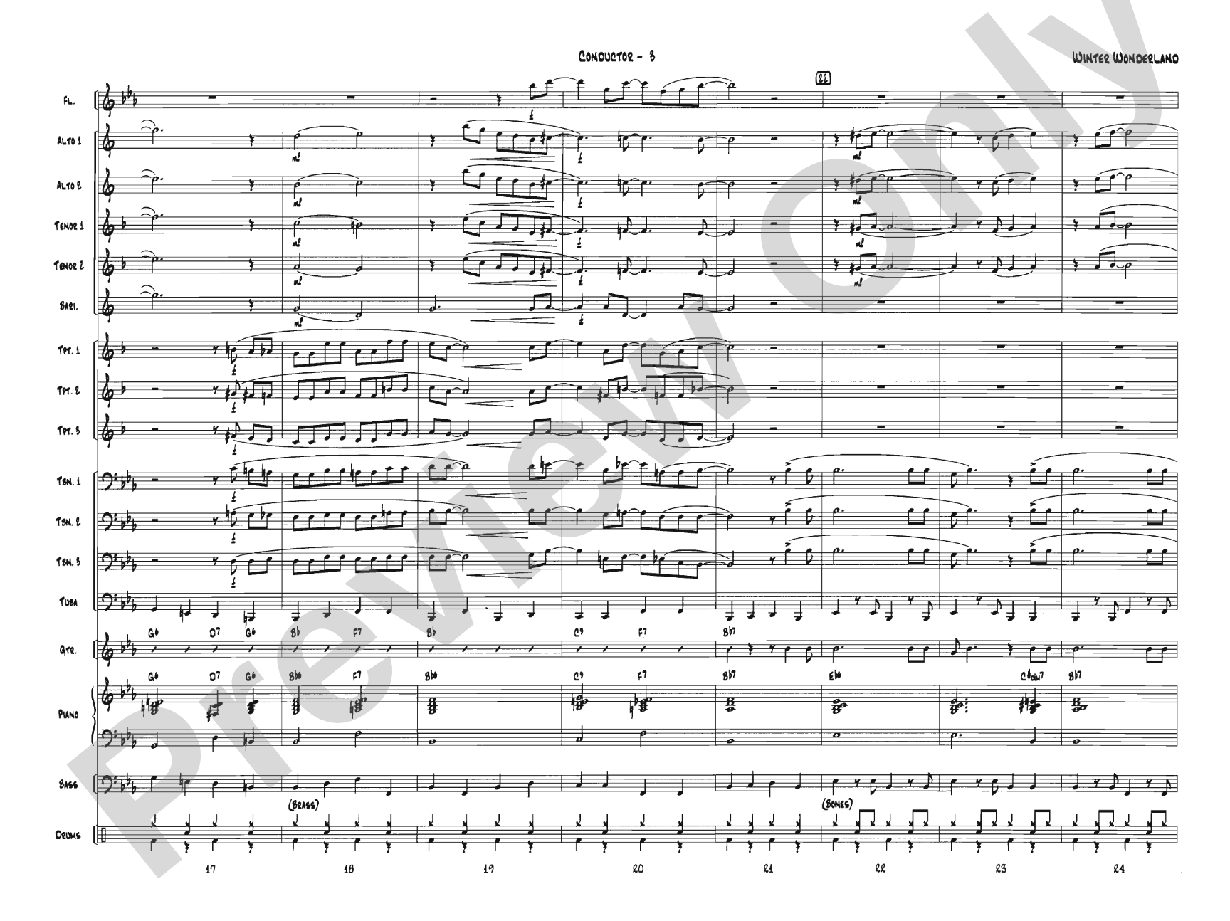 Winter Wonderland: Jazz Ensemble Conductor Score & Parts