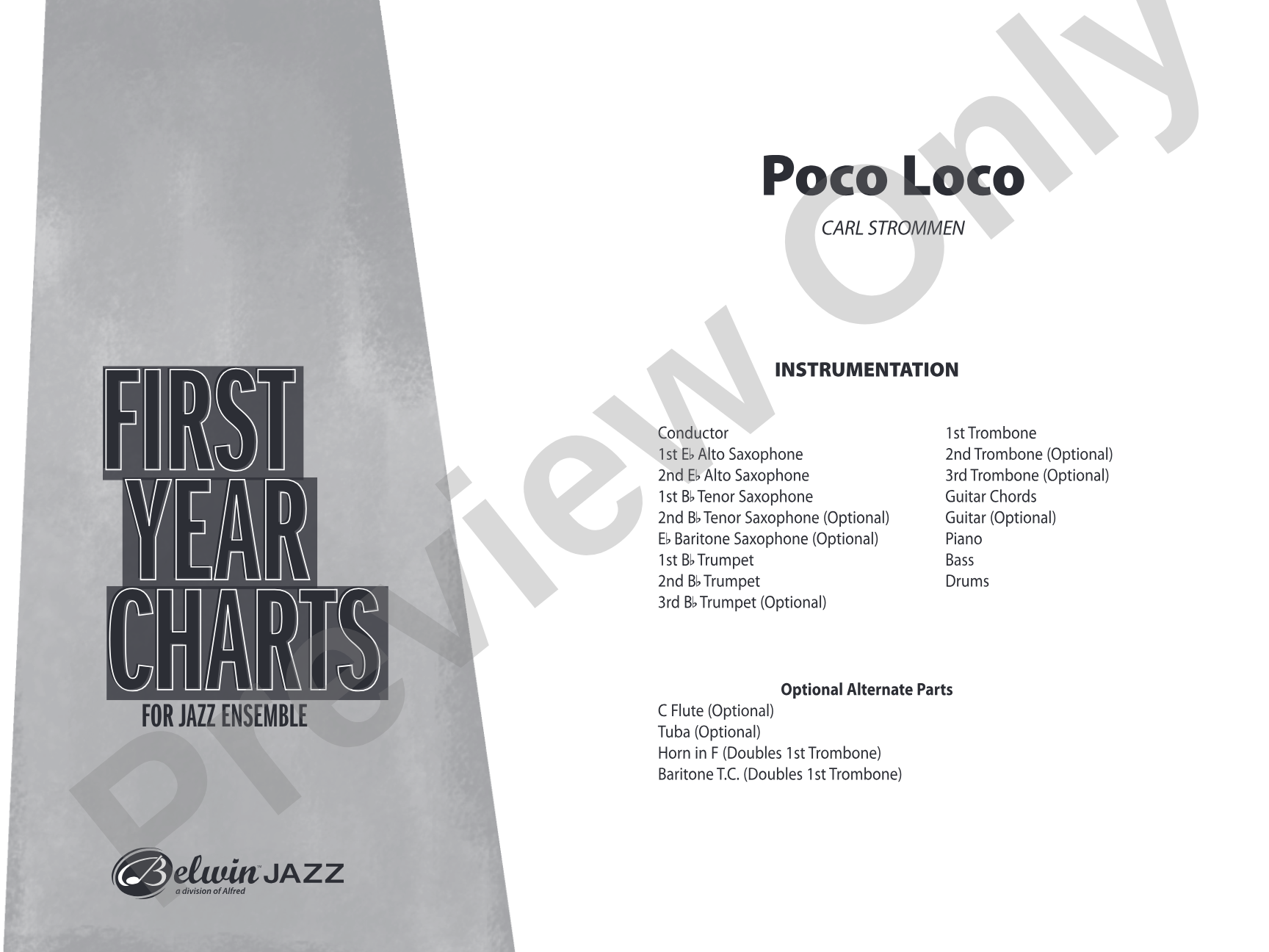 Poco Loco: Jazz Ensemble Conductor Score & Parts