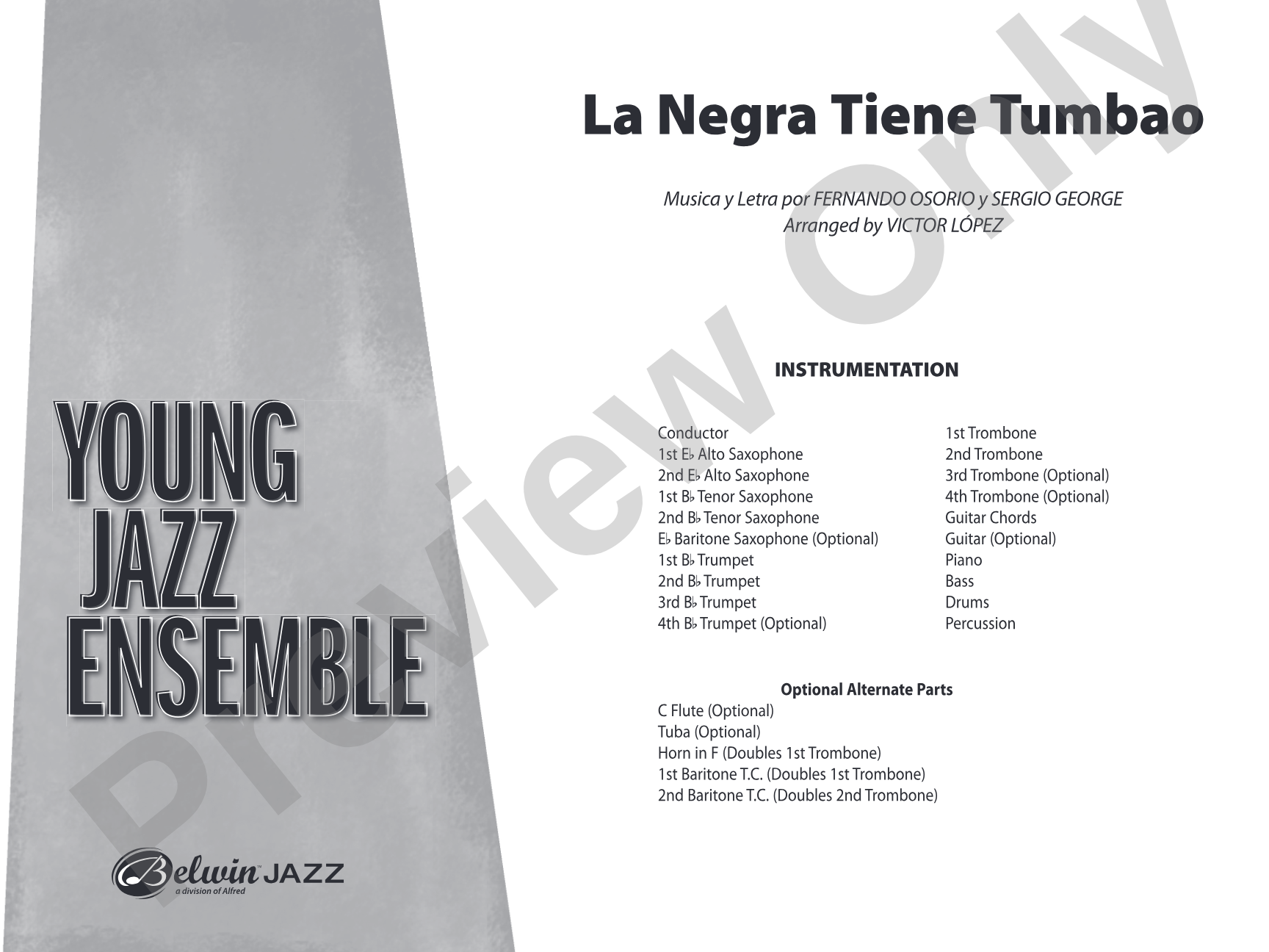 La Negra Tiene Tumbao: Jazz Ensemble Conductor Score & Parts