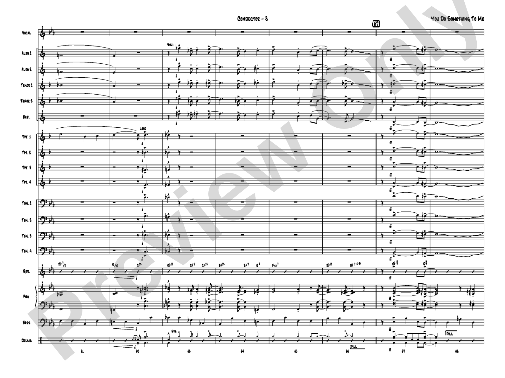 You Do Something to Me: Vocal Solo with Jazz Ensemble Conductor Score & Parts