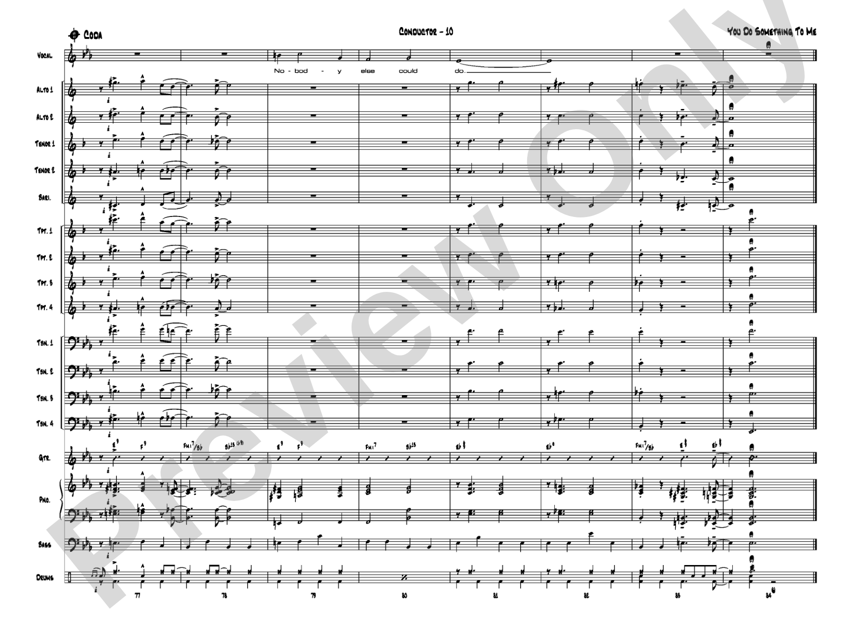 You Do Something to Me: Vocal Solo with Jazz Ensemble Conductor Score & Parts