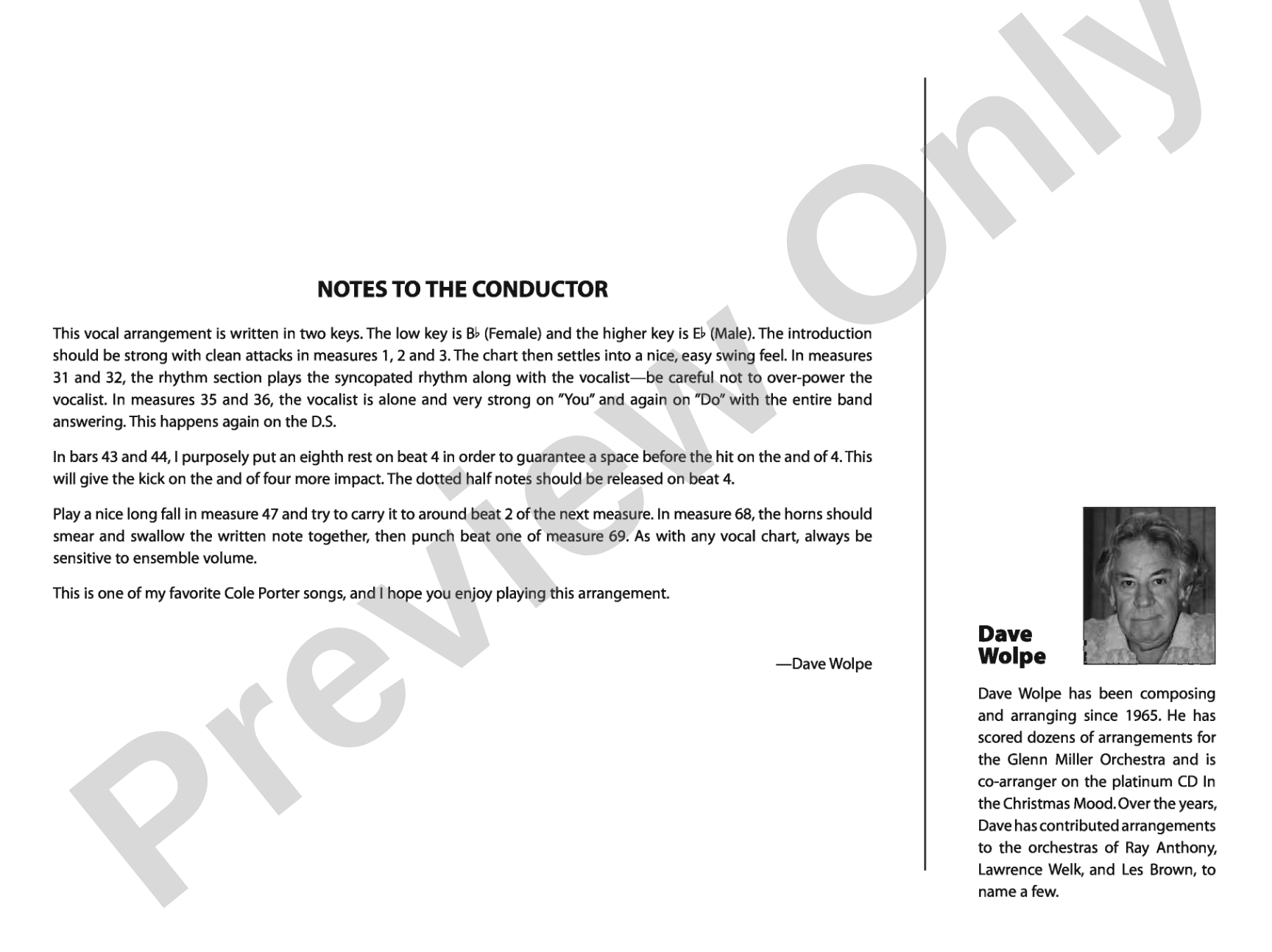 You Do Something to Me: Vocal Solo with Jazz Ensemble Conductor Score & Parts