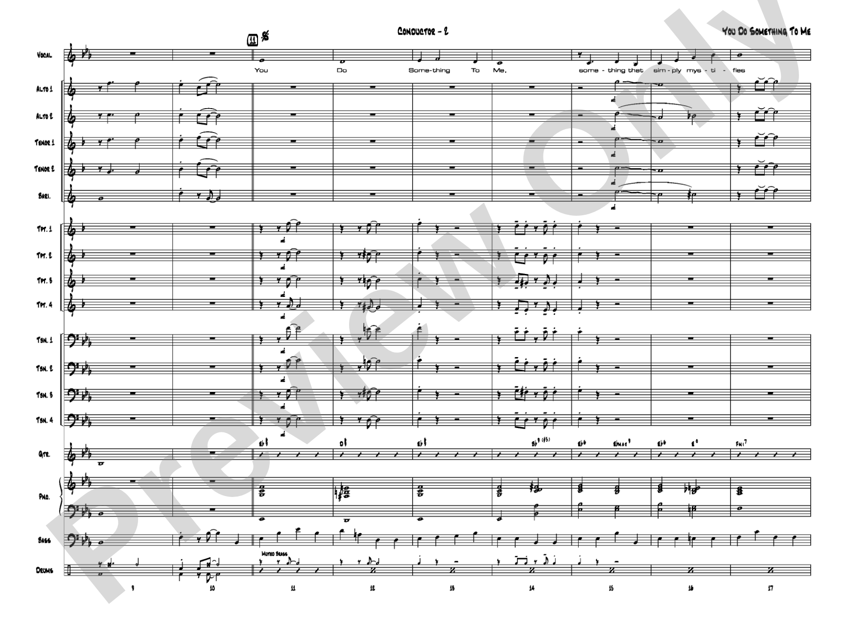 You Do Something to Me: Vocal Solo with Jazz Ensemble Conductor Score & Parts