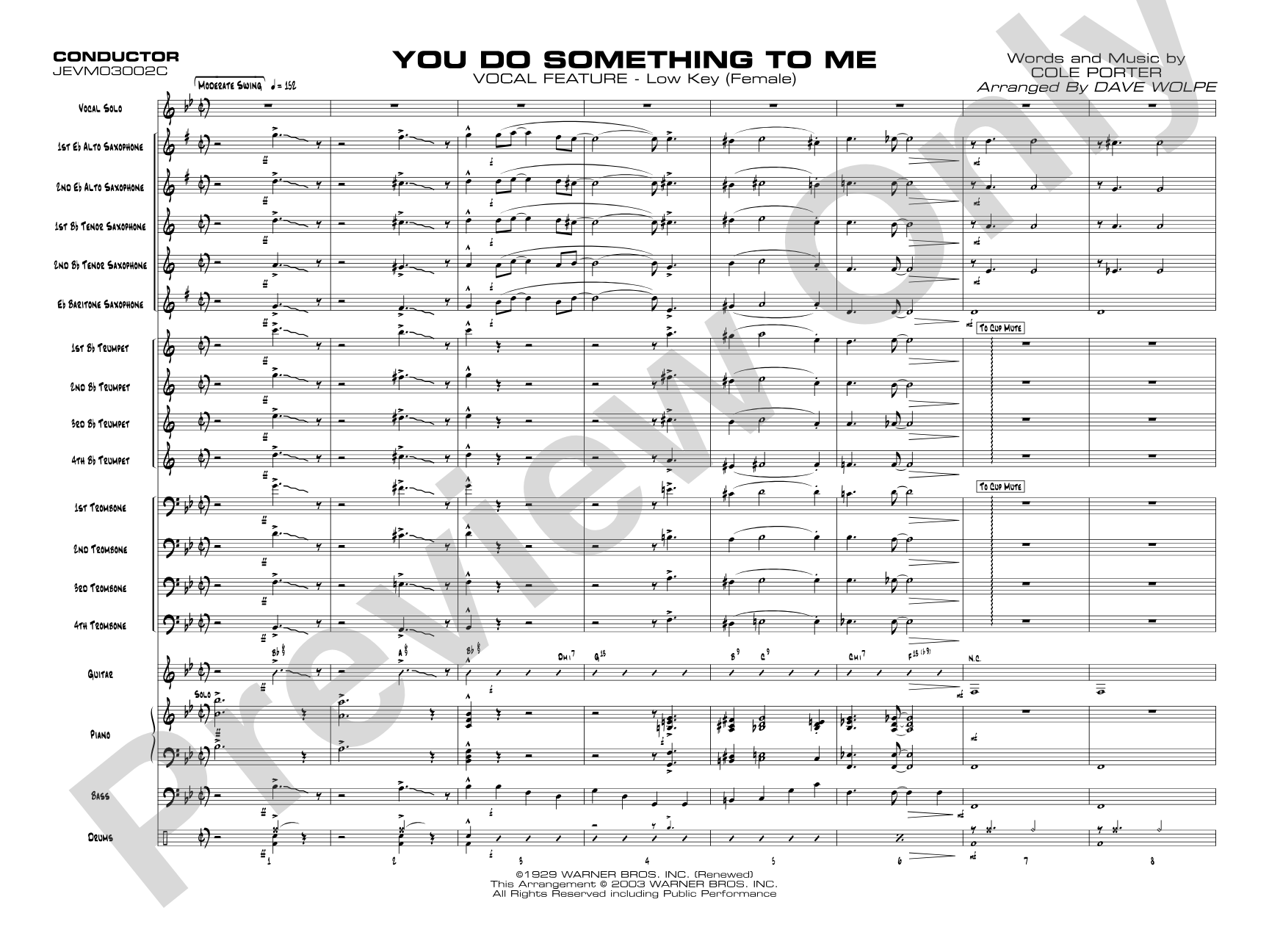 You Do Something to Me: Score