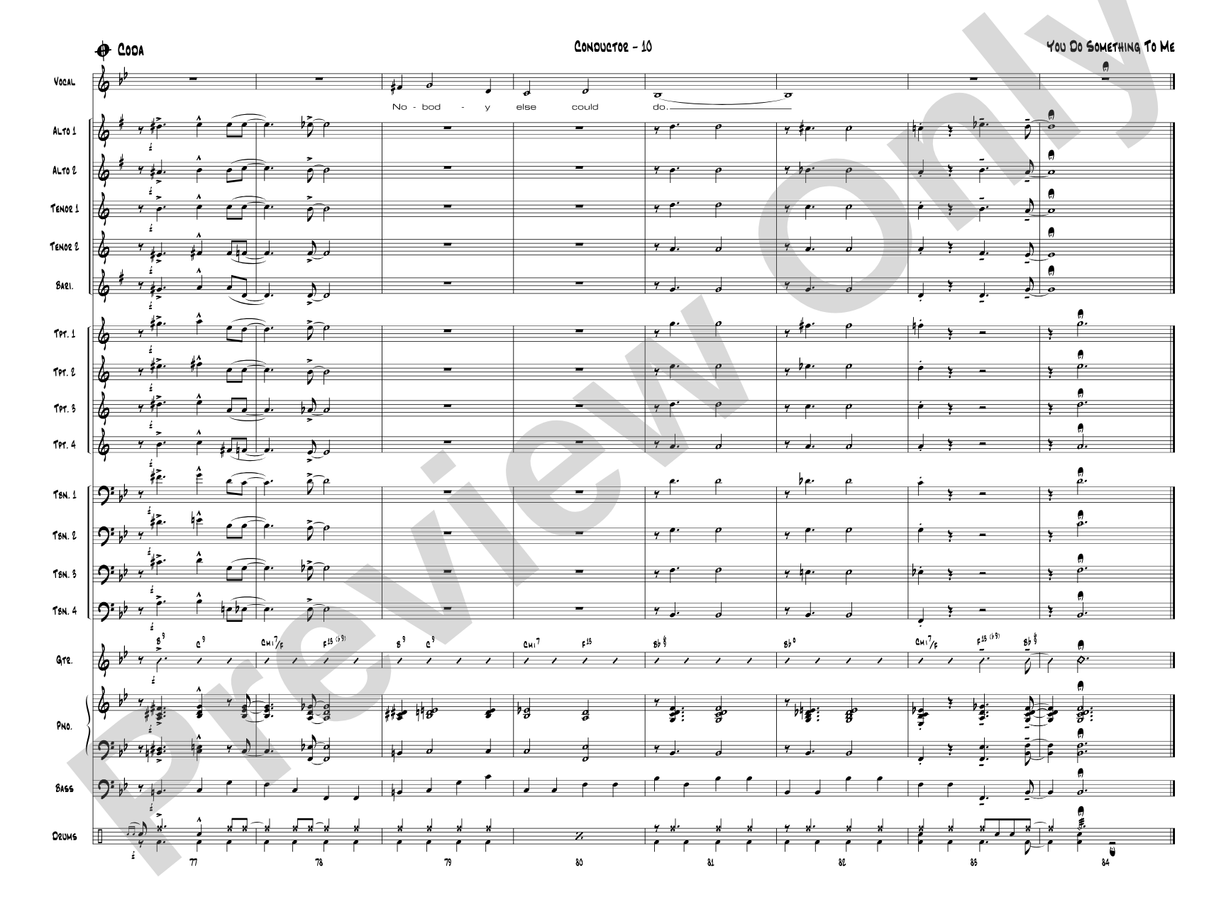 You Do Something to Me: Score
