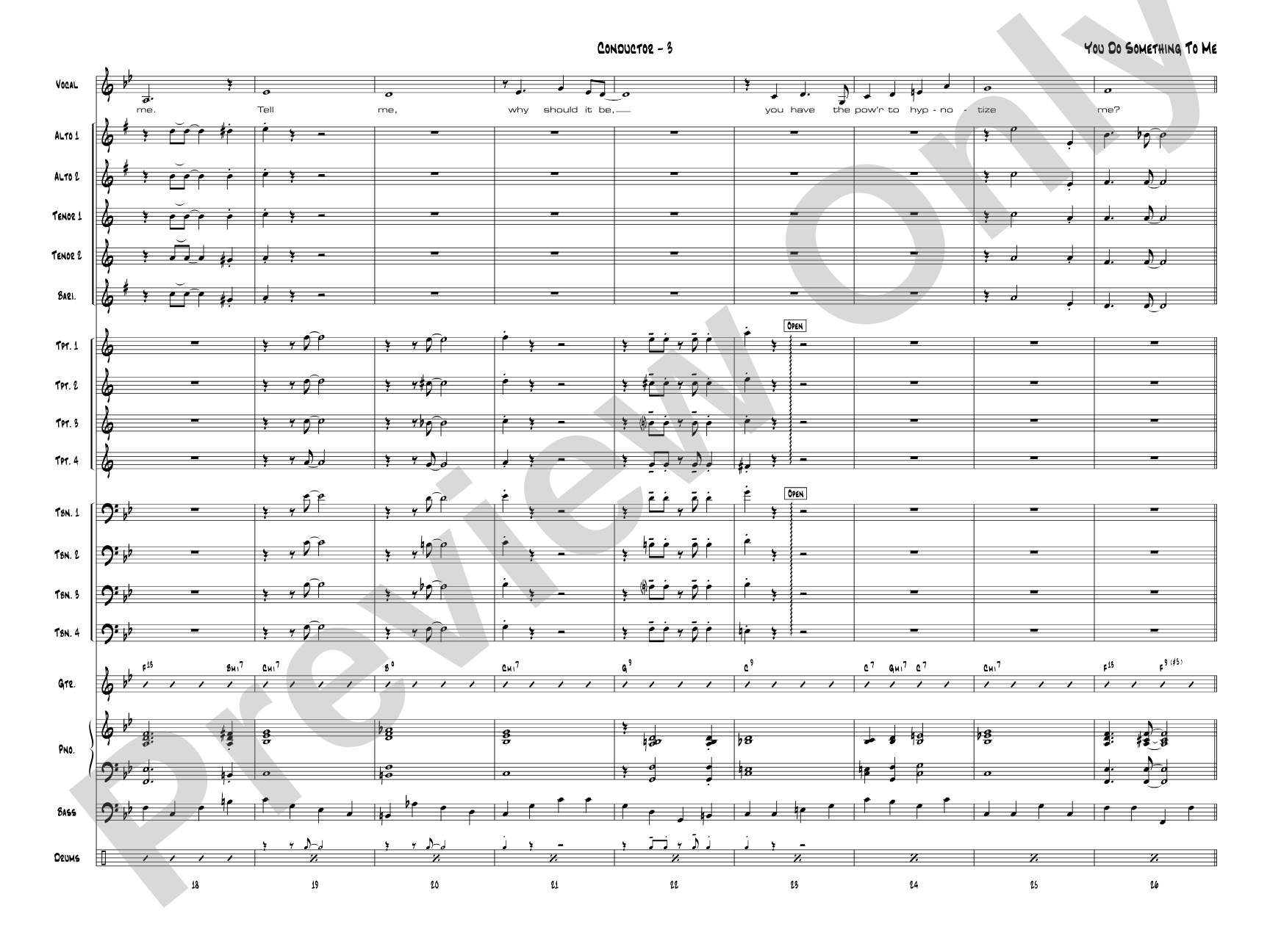 You Do Something to Me: Score