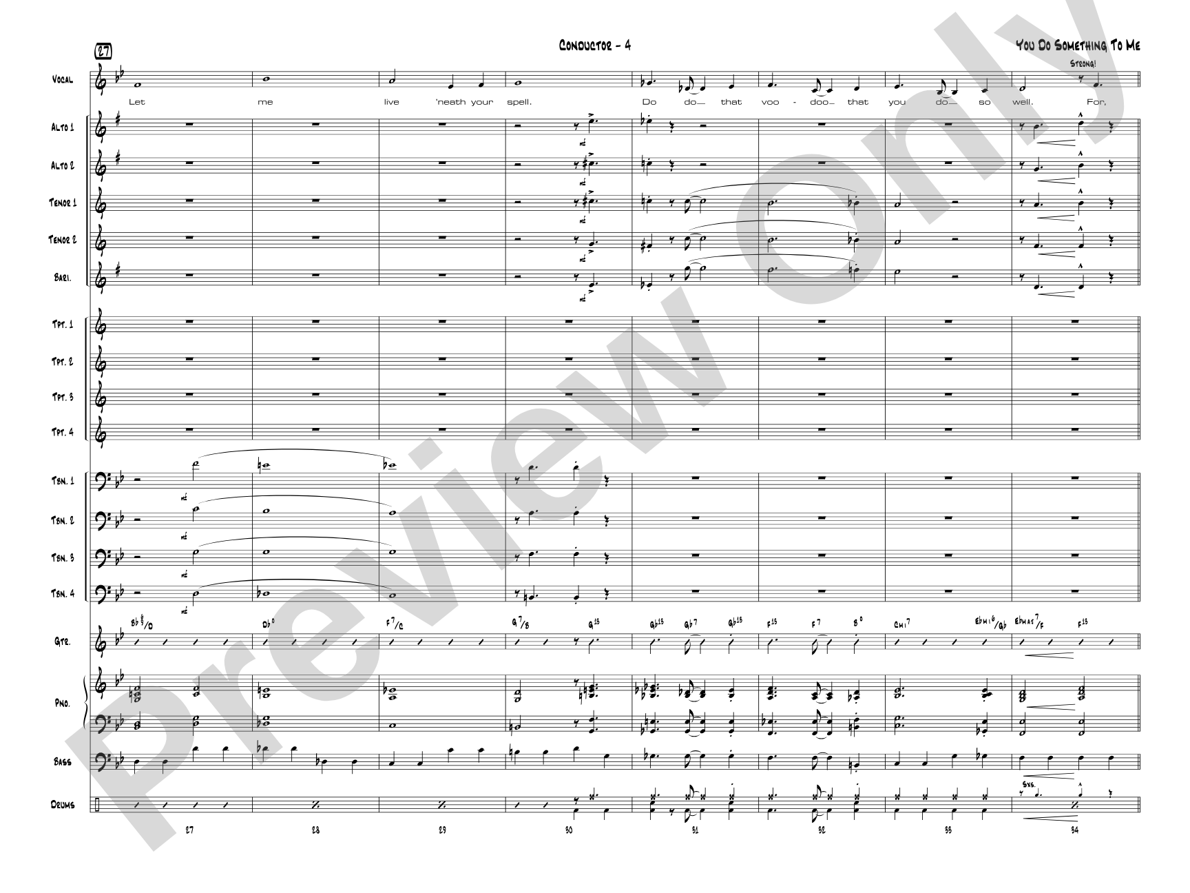 You Do Something to Me: Score