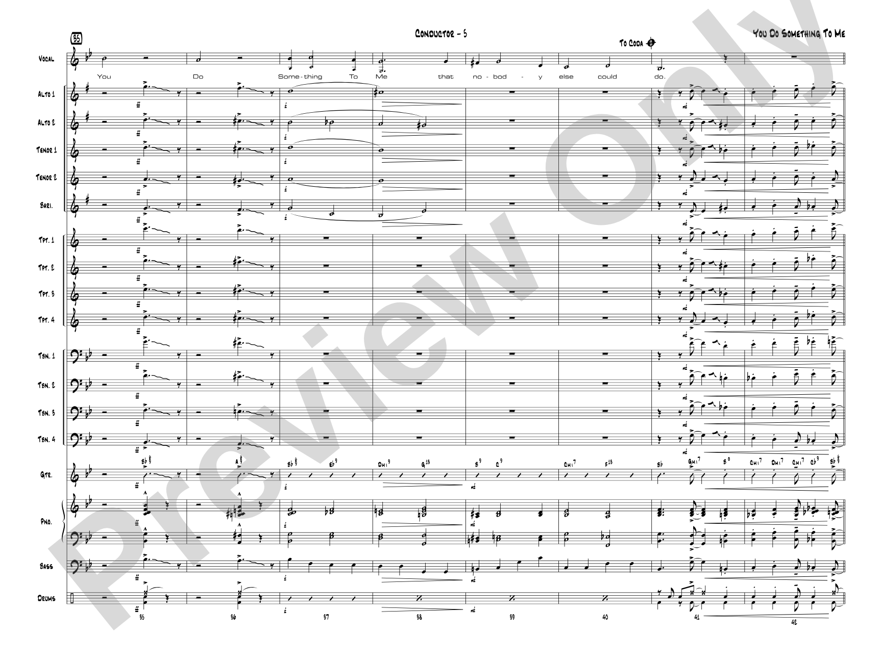 You Do Something to Me: Score