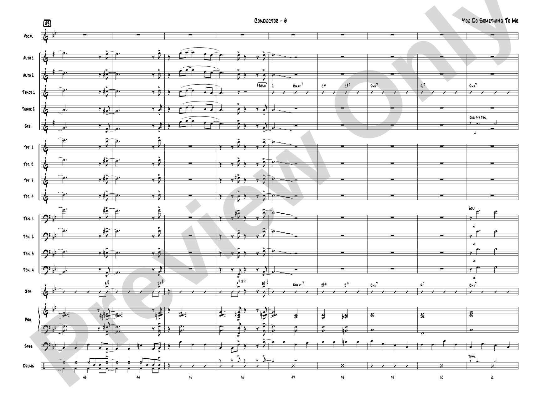 You Do Something to Me: Score