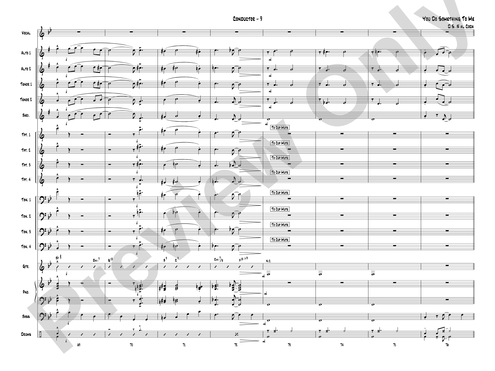 You Do Something to Me: Score