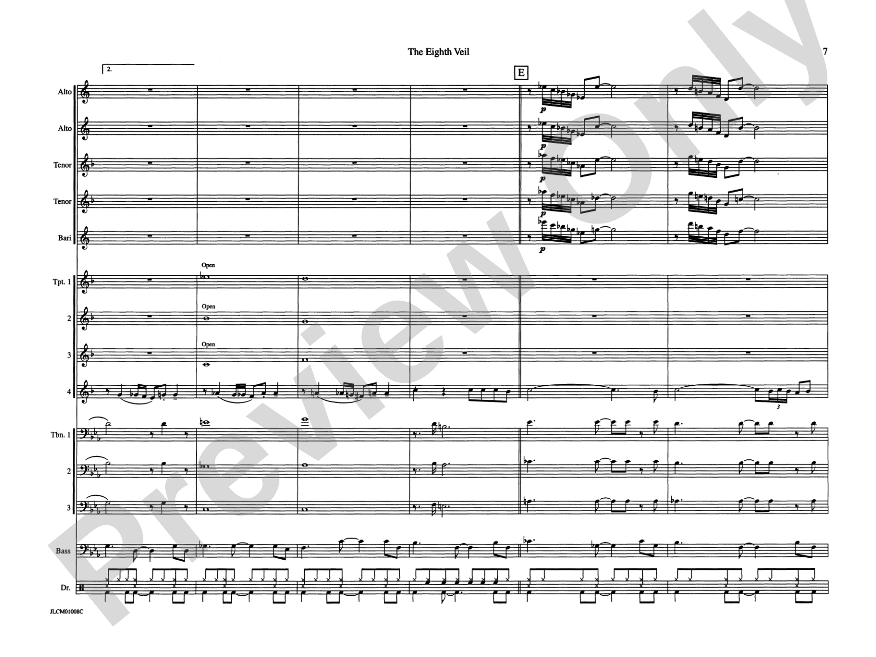 The Eighth Veil: Jazz Ensemble Conductor Score & Parts