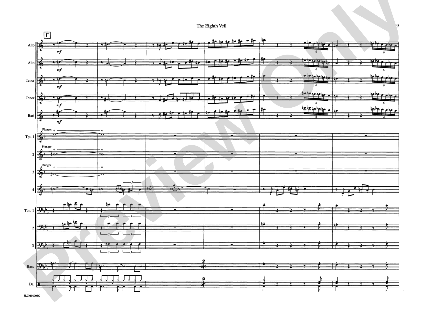 The Eighth Veil: Jazz Ensemble Conductor Score & Parts