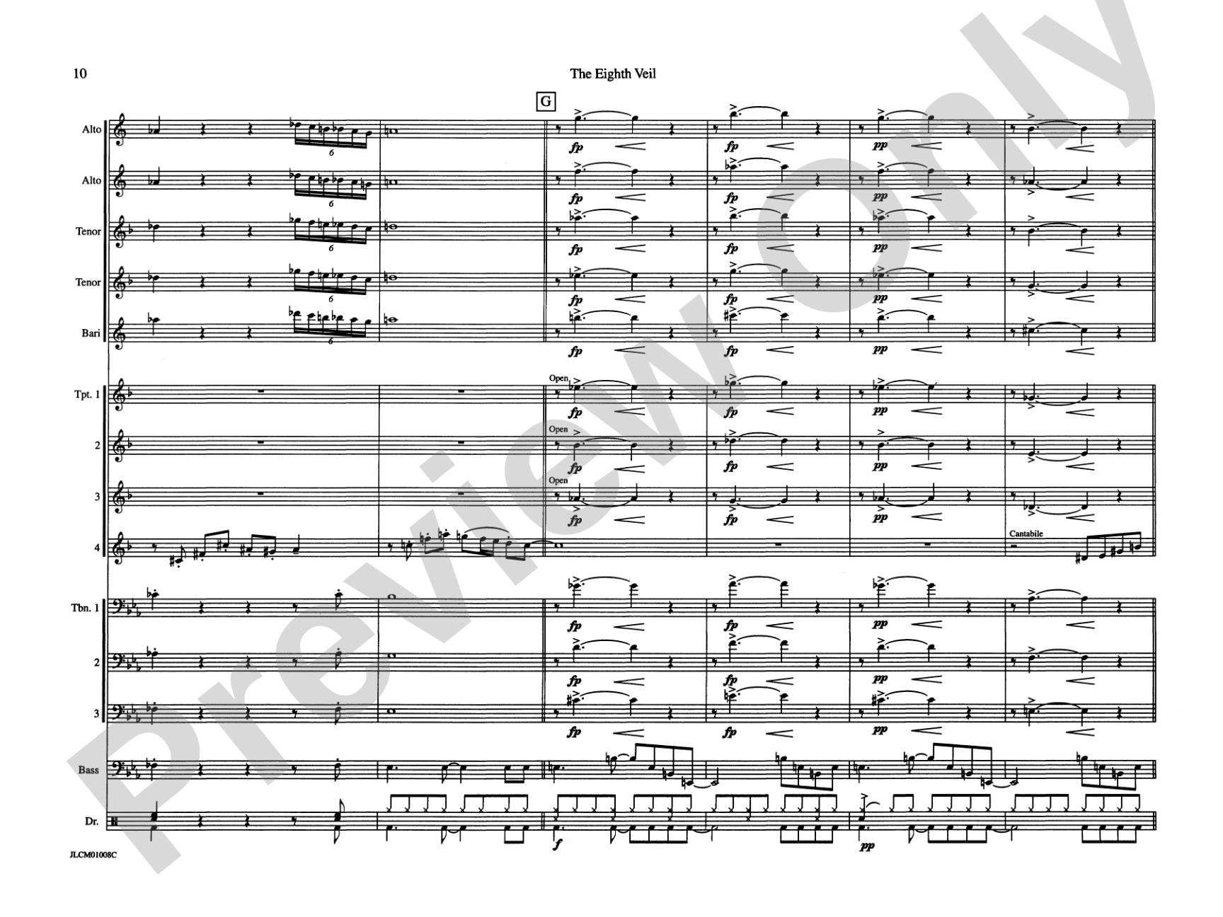 The Eighth Veil: Jazz Ensemble Conductor Score & Parts
