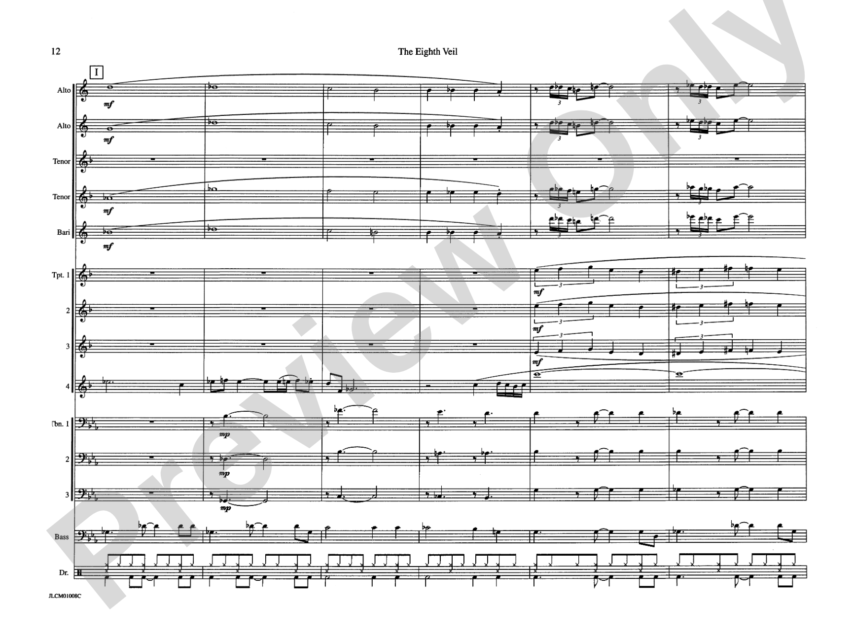 The Eighth Veil: Jazz Ensemble Conductor Score & Parts