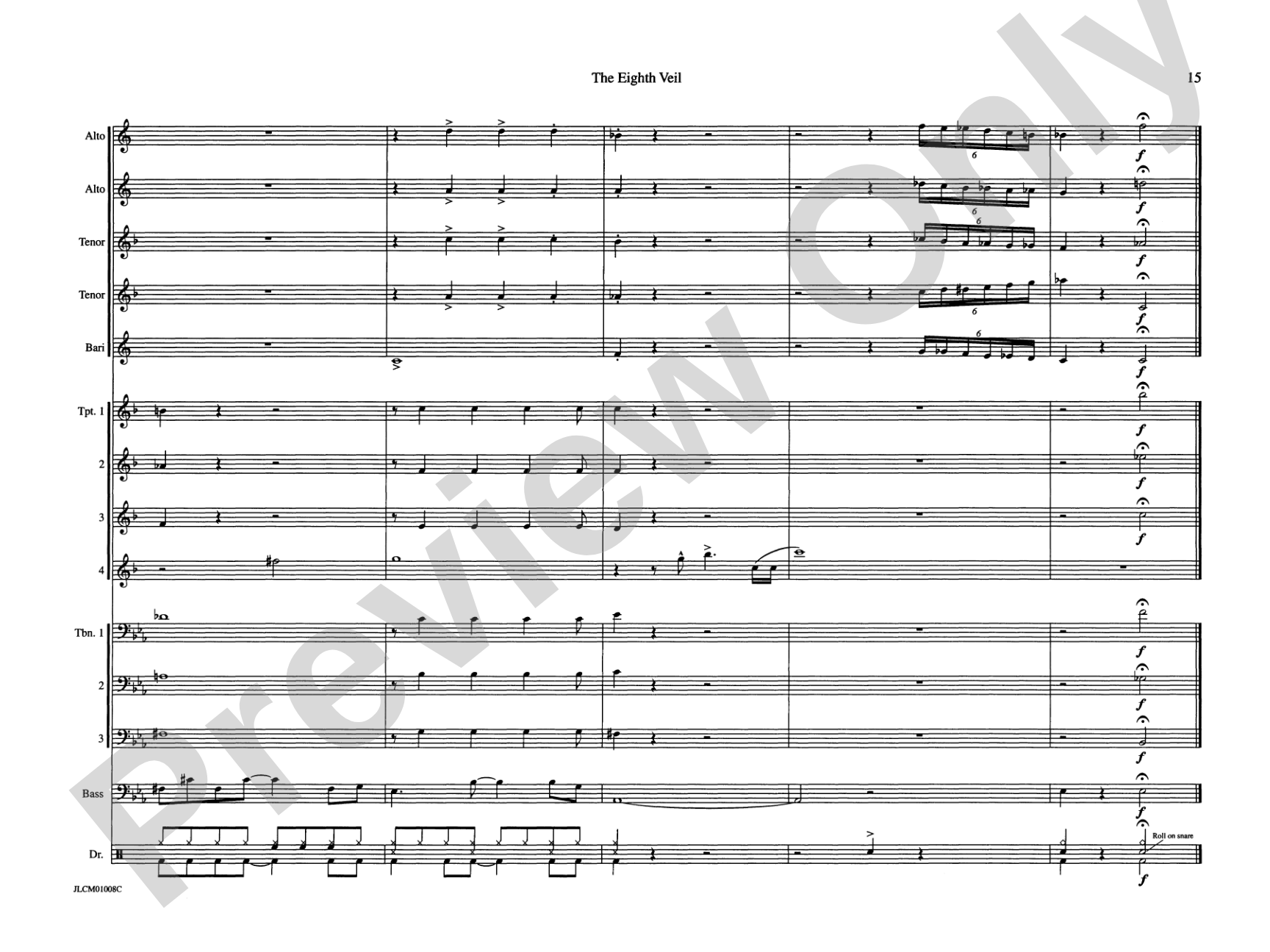 The Eighth Veil: Jazz Ensemble Conductor Score & Parts