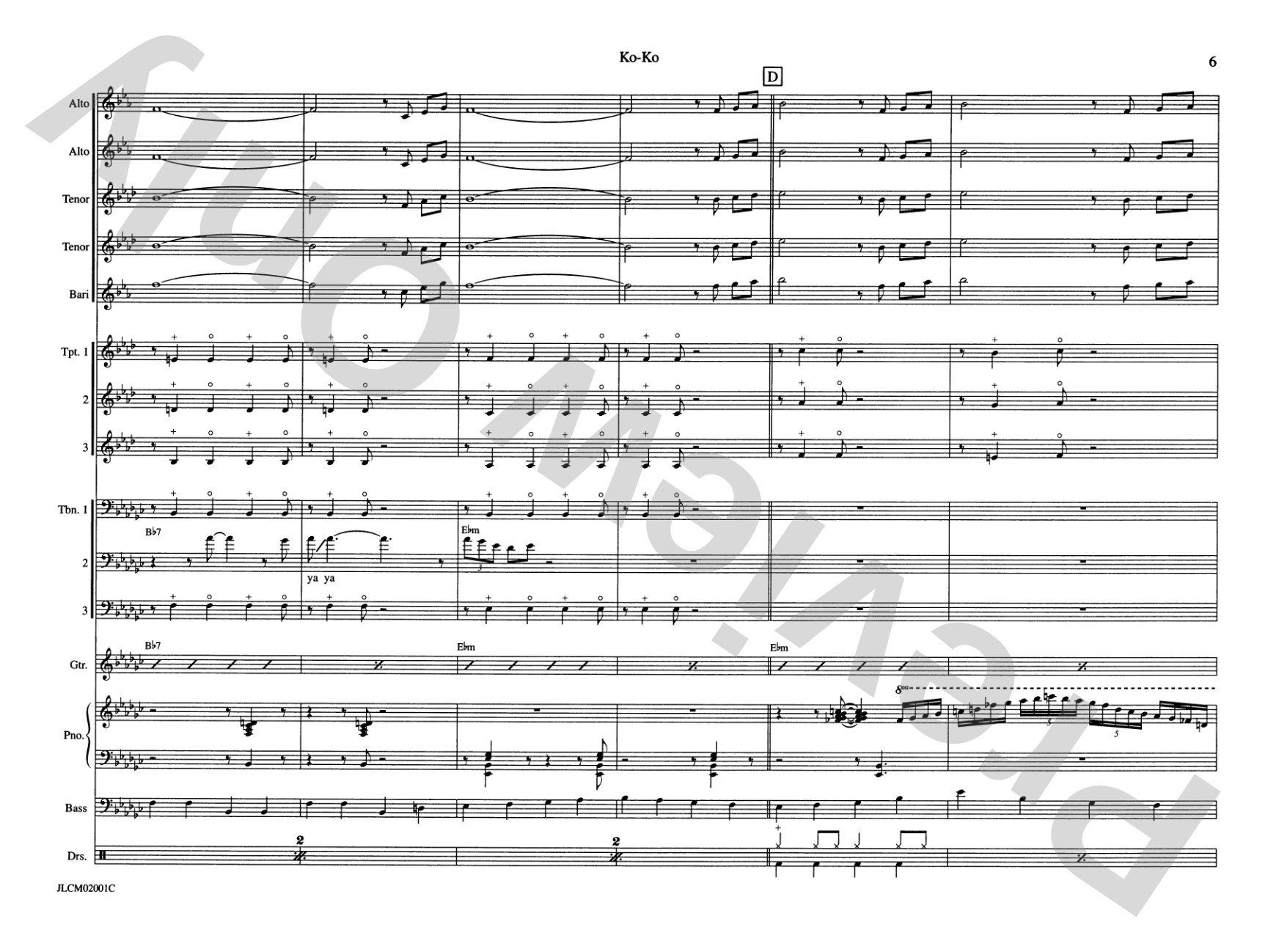 Ko-Ko: Jazz Ensemble Conductor Score & Parts