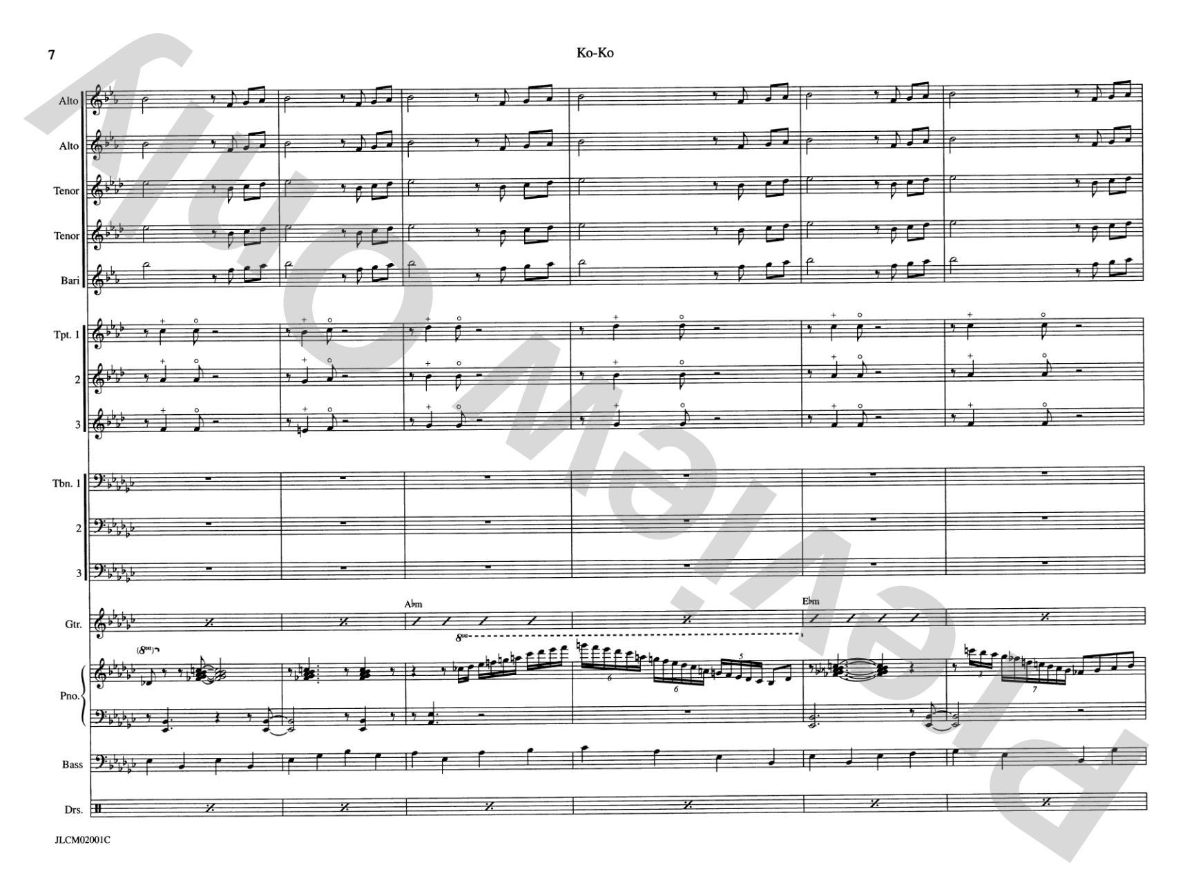 Ko-Ko: Jazz Ensemble Conductor Score & Parts