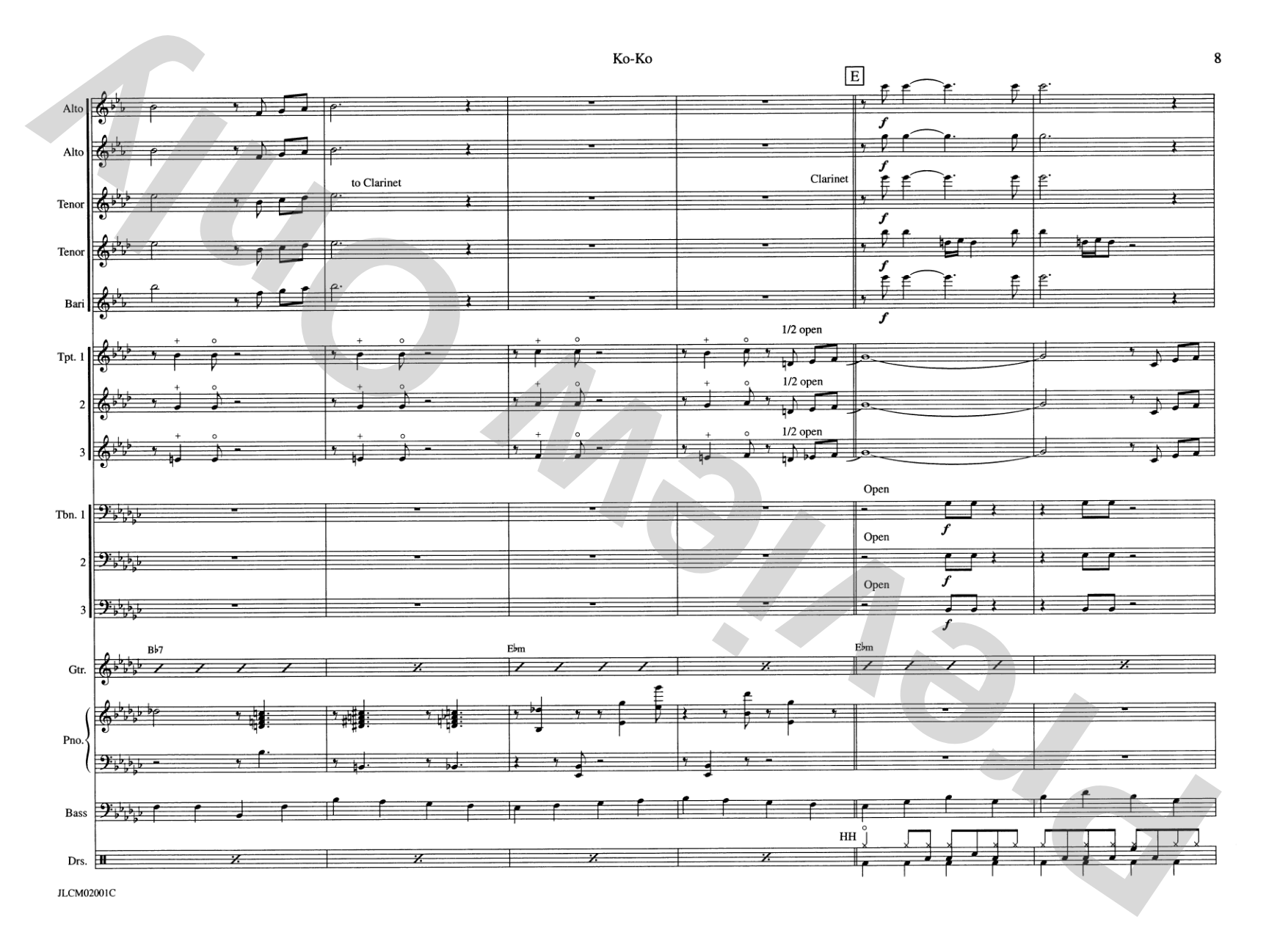 Ko-Ko: Jazz Ensemble Conductor Score & Parts