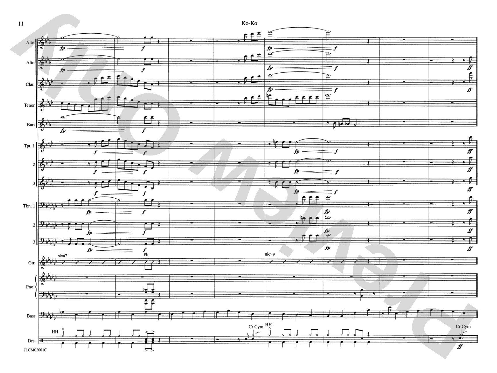 Ko-Ko: Jazz Ensemble Conductor Score & Parts