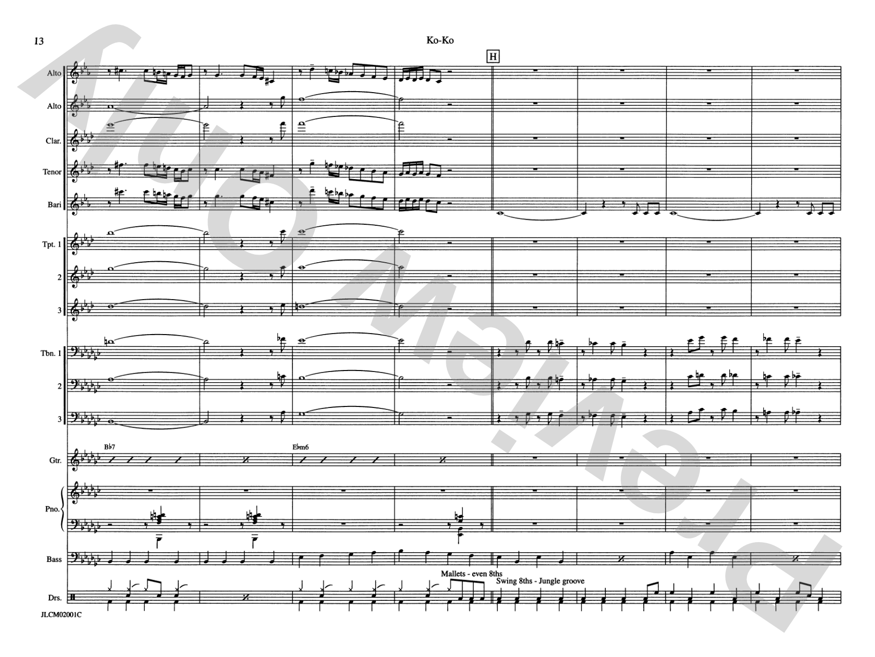 Ko-Ko: Jazz Ensemble Conductor Score & Parts