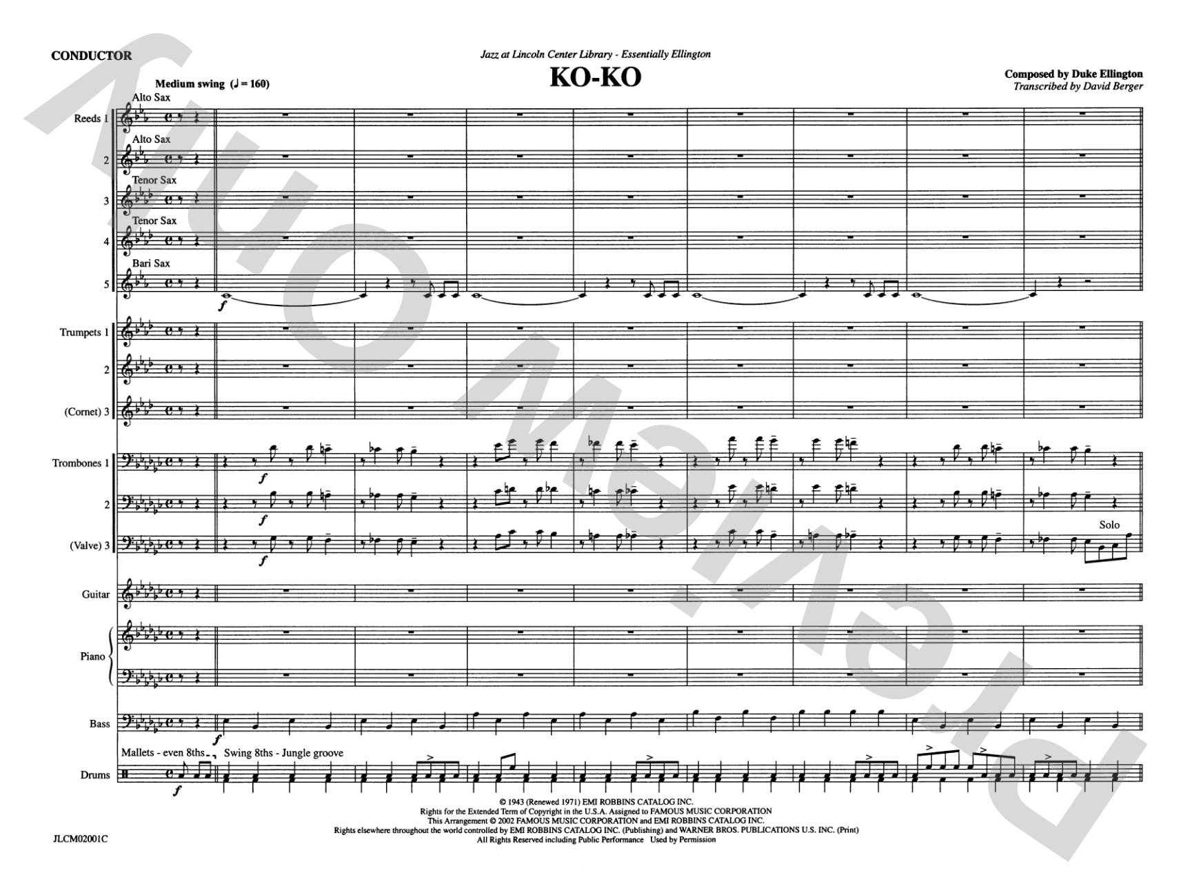 Ko-Ko: Jazz Ensemble Conductor Score & Parts