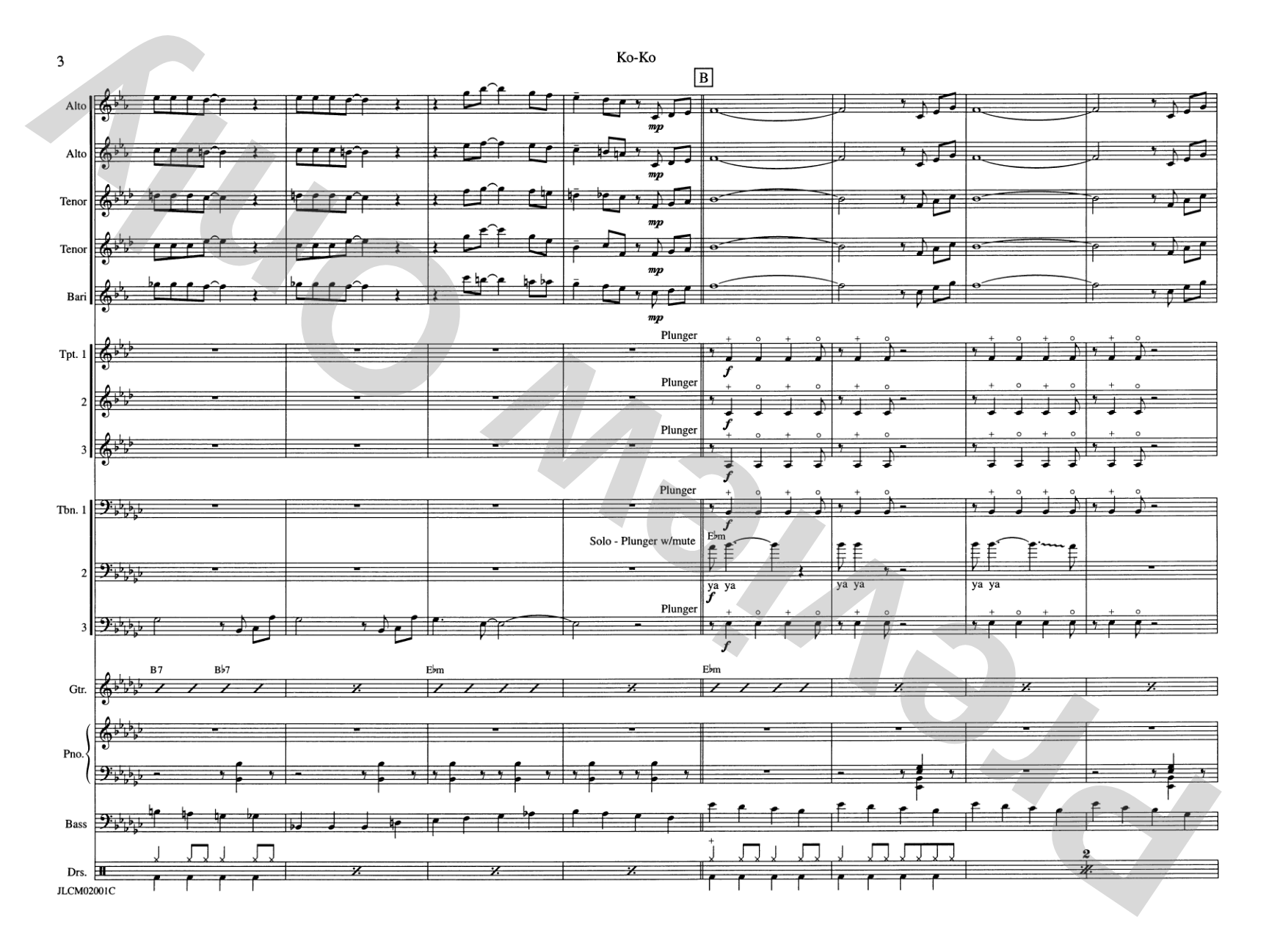 Ko-Ko: Jazz Ensemble Conductor Score & Parts