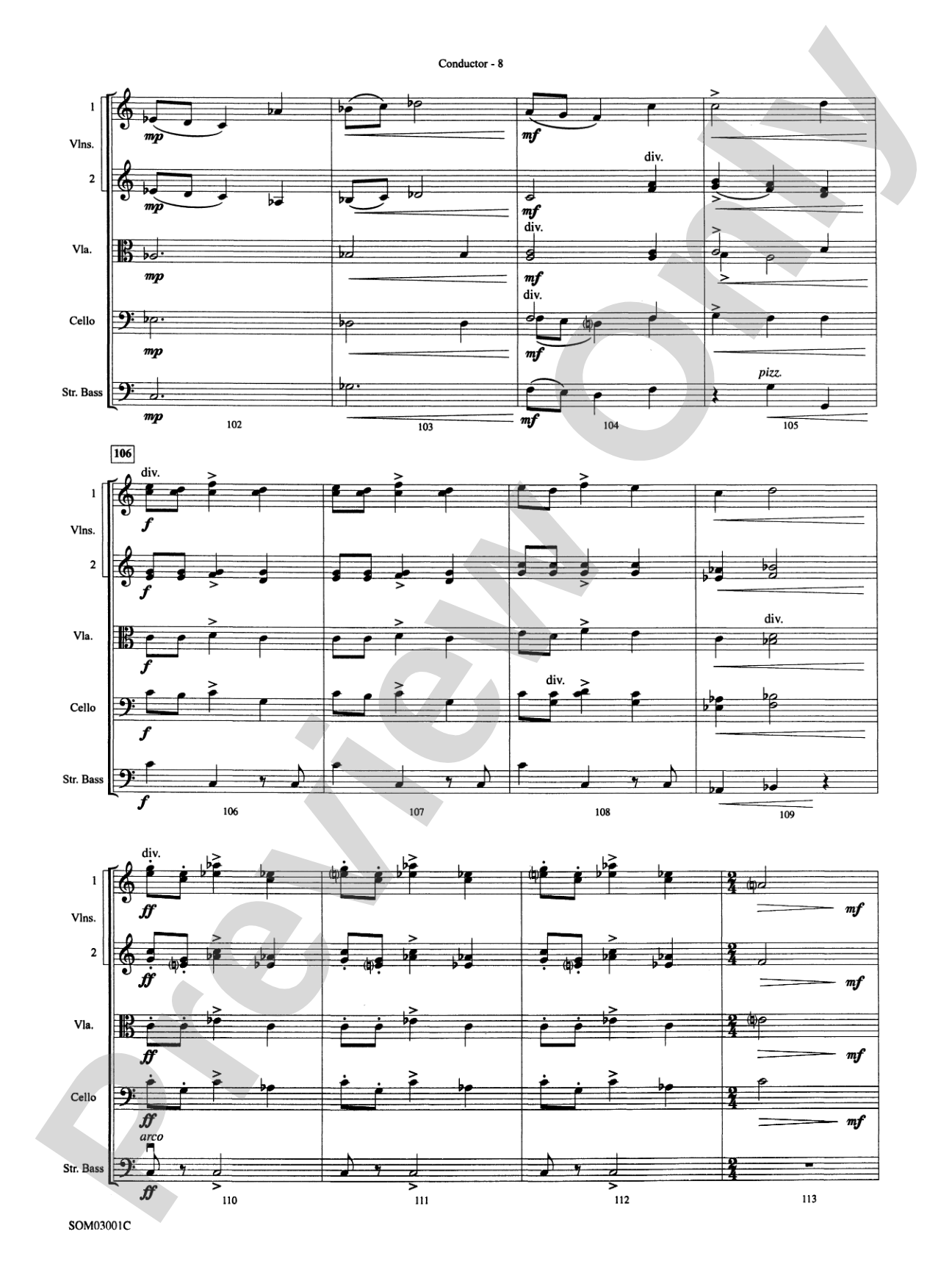 Harry's Wondrous World (from Harry Potter and the Chamber of Secrets): String Orchestra Conductor Score & Parts