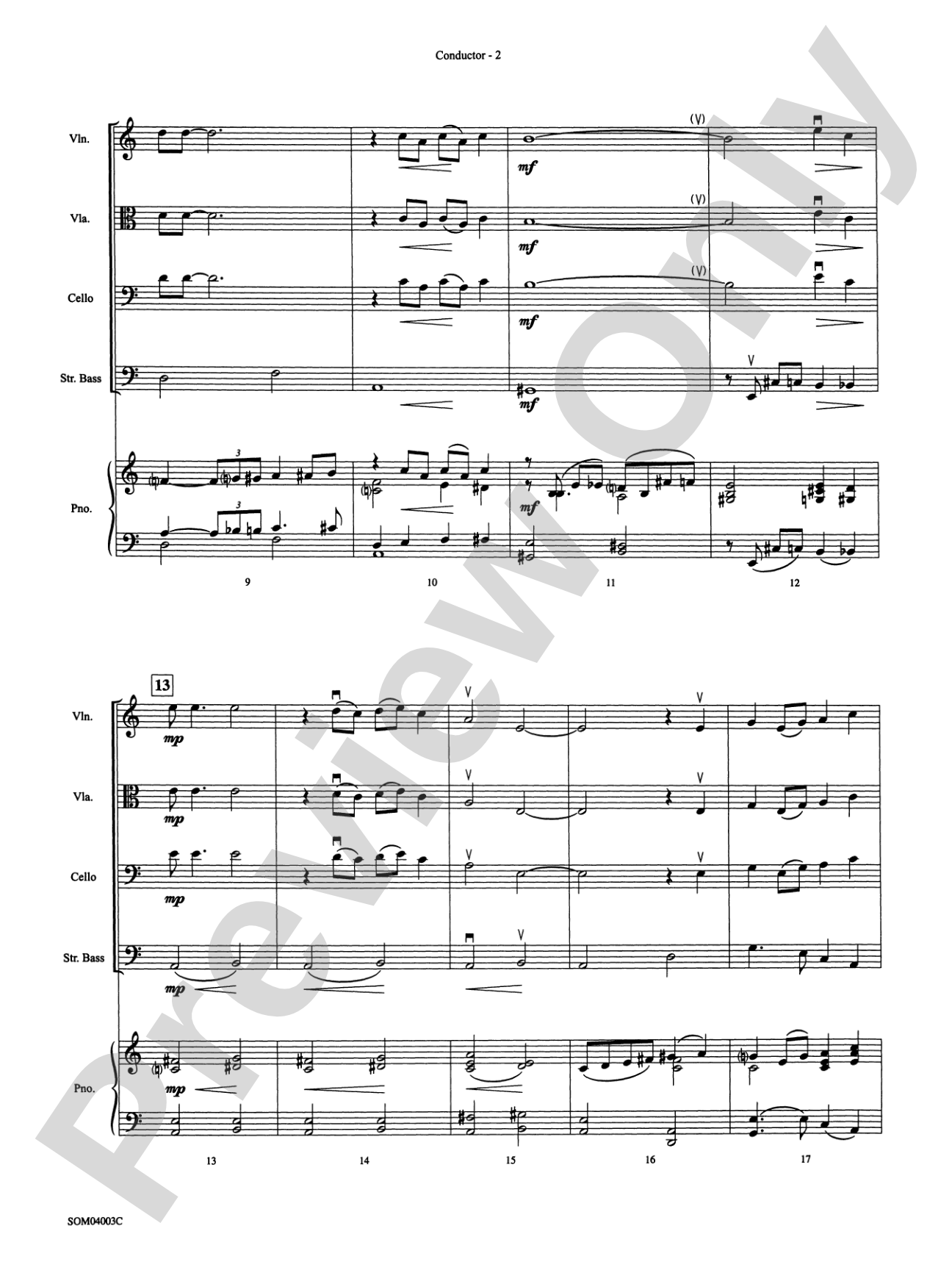 Summertime: String Orchestra Conductor Score & Parts
