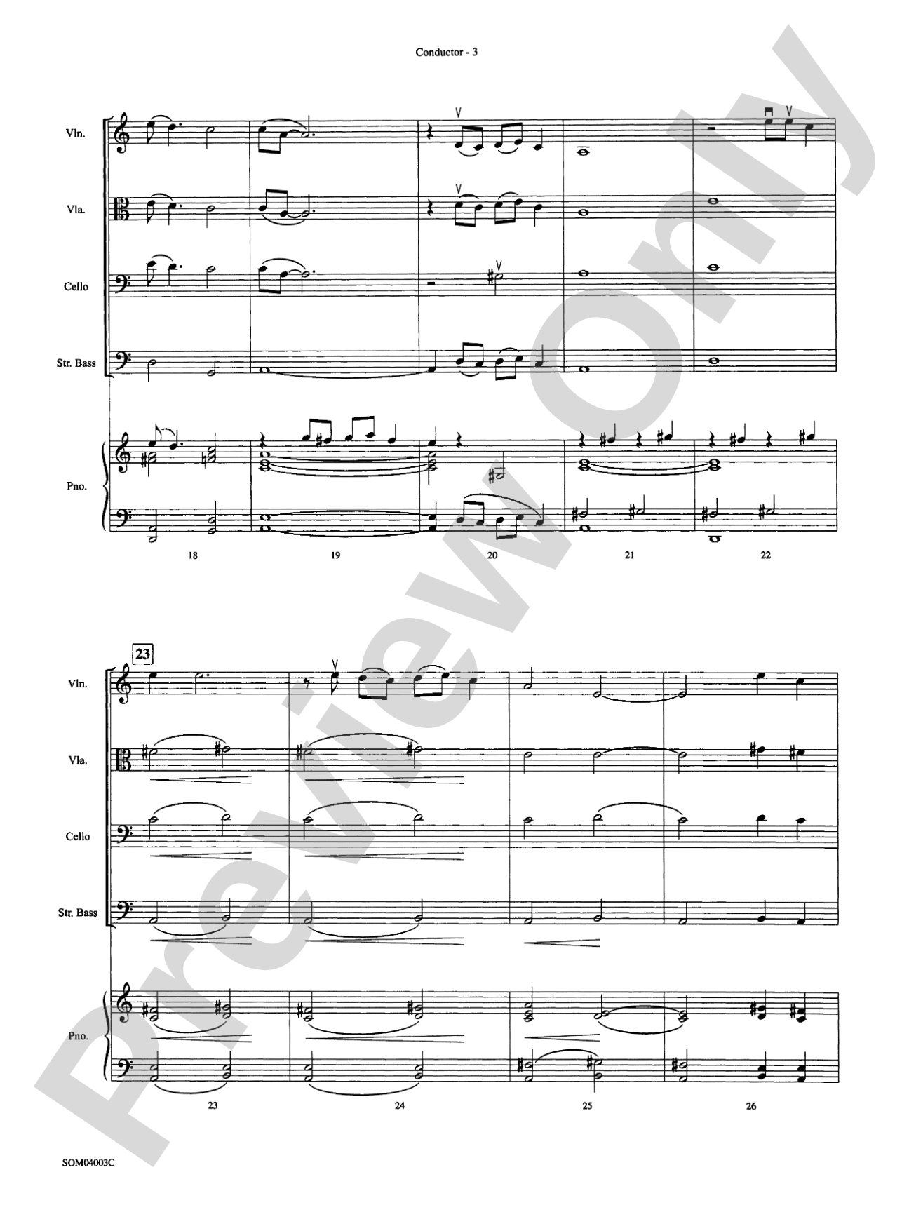Summertime: String Orchestra Conductor Score & Parts