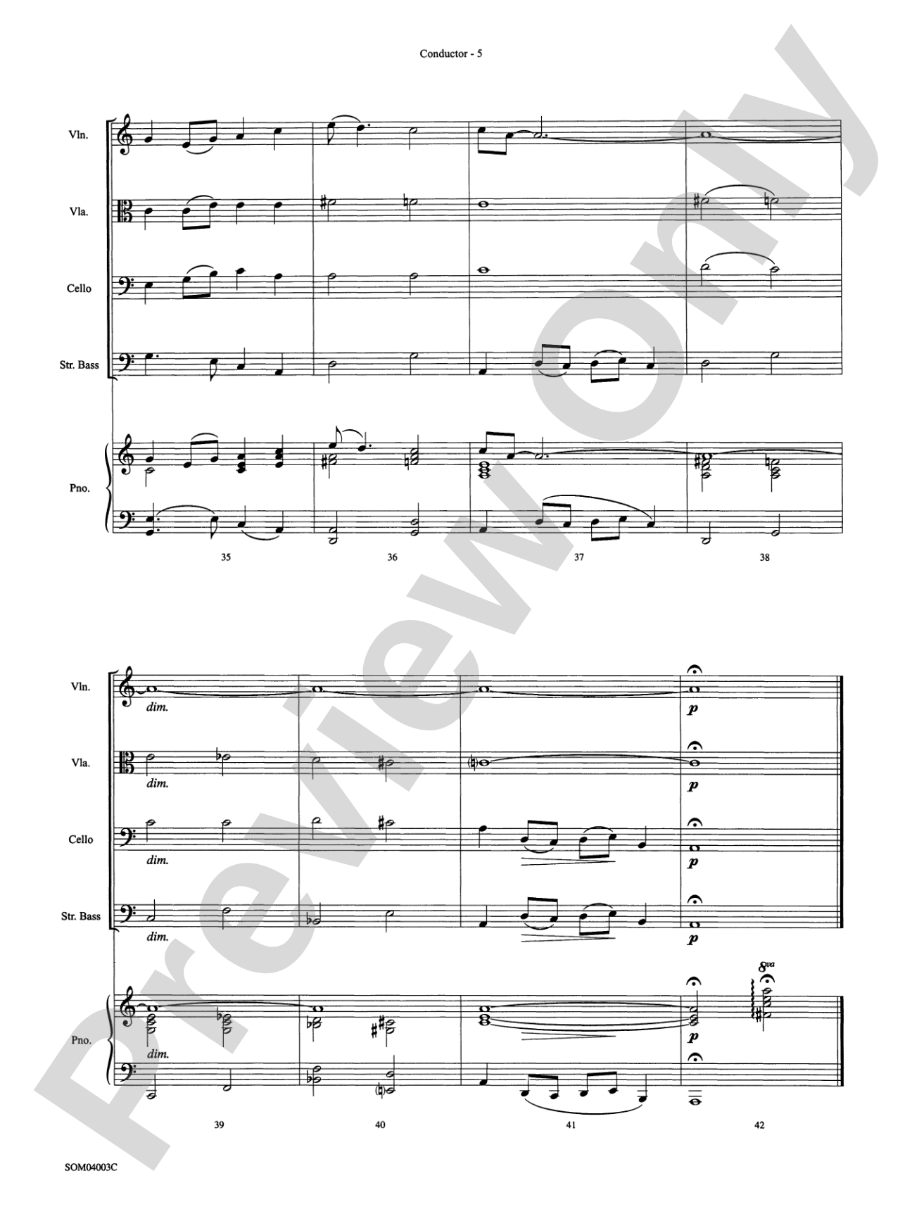 Summertime: String Orchestra Conductor Score & Parts