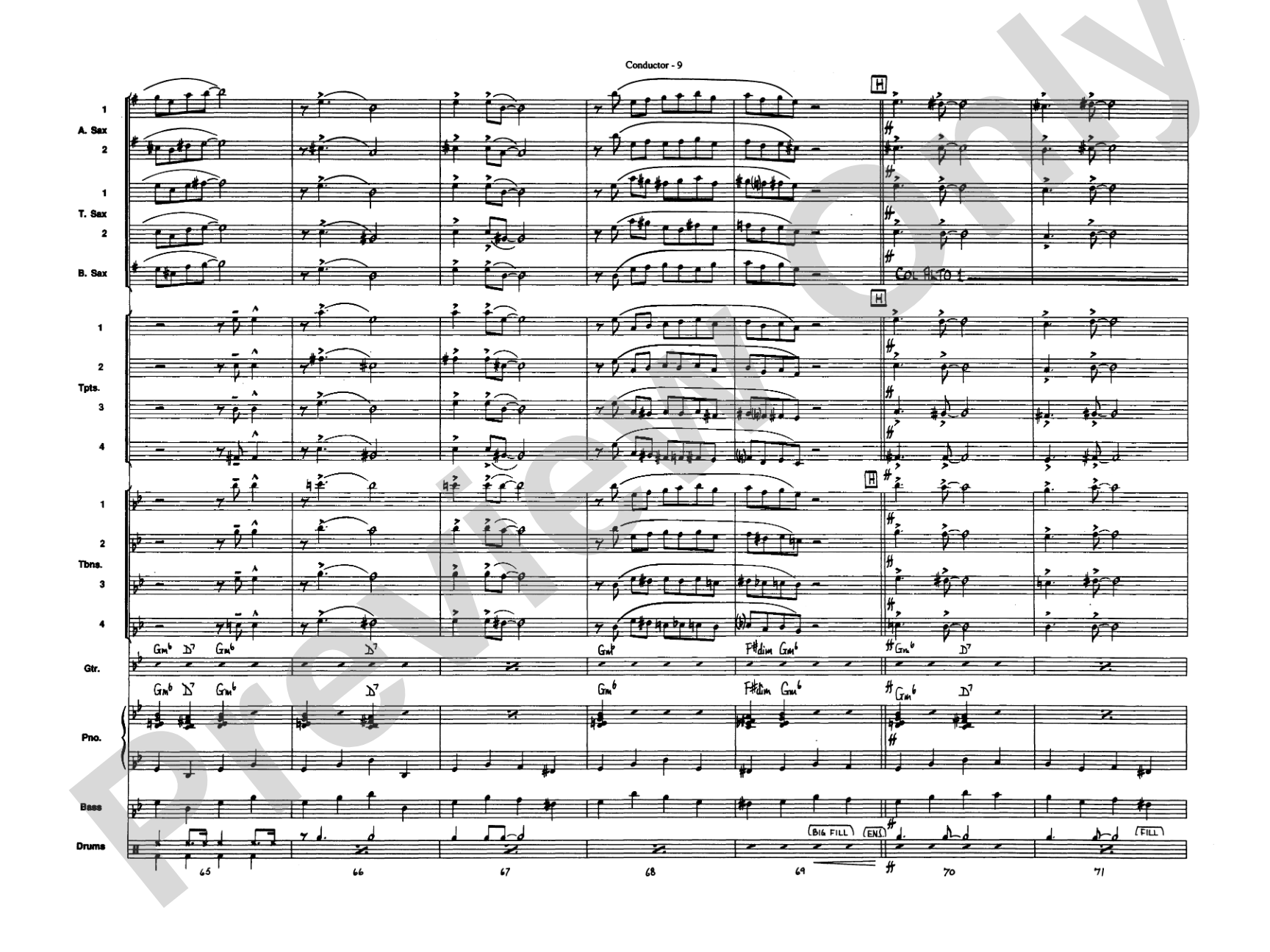 Sing, Sing, Sing: Jazz Ensemble Conductor Score & Parts